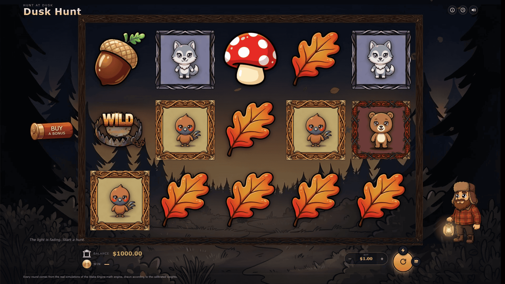 Dusk Hunt slot gameplay reels