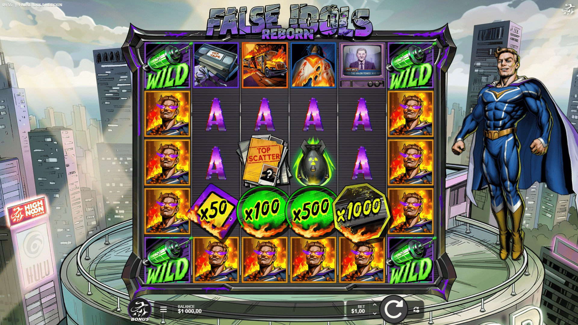 False Idols Reborn slot gameplay reels