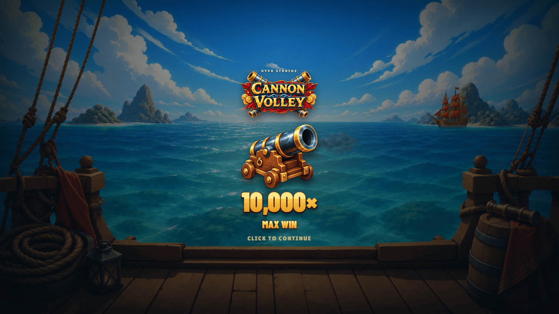 Cannon Volley slot intro screen
