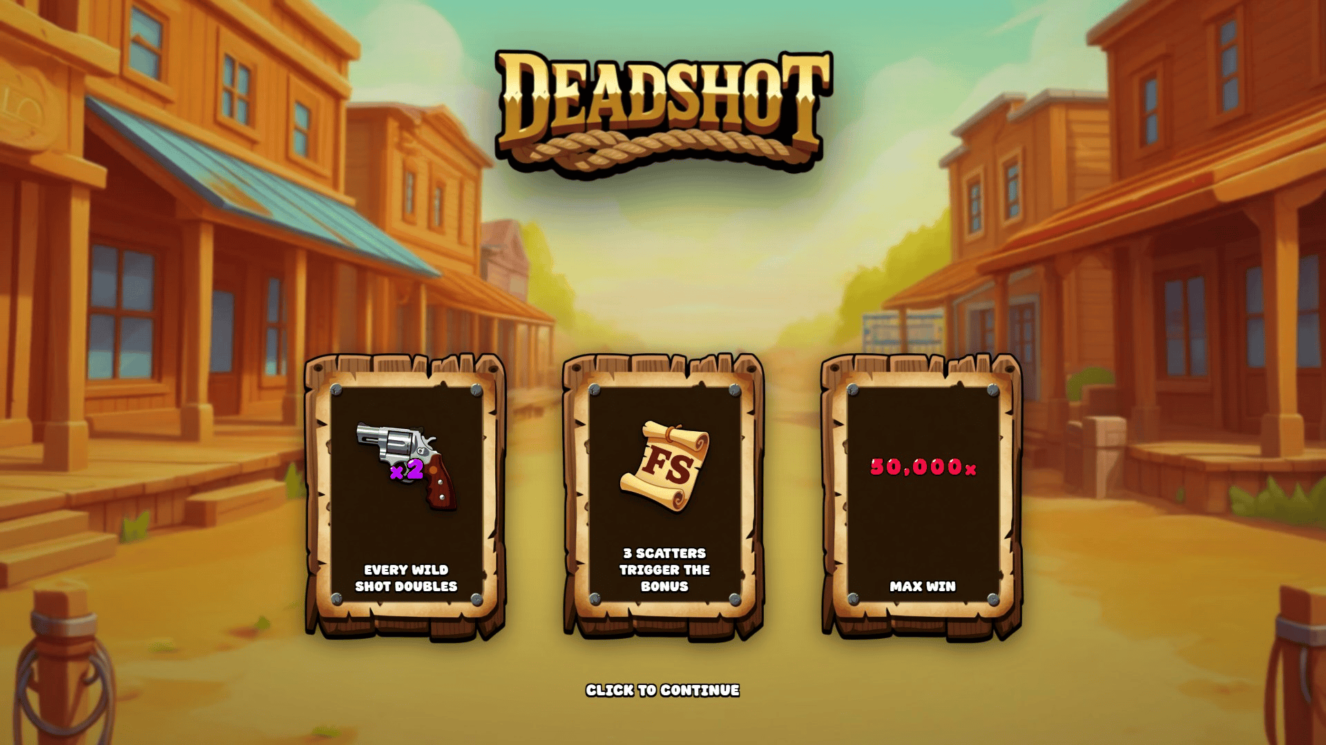 Deadshot slot intro screen