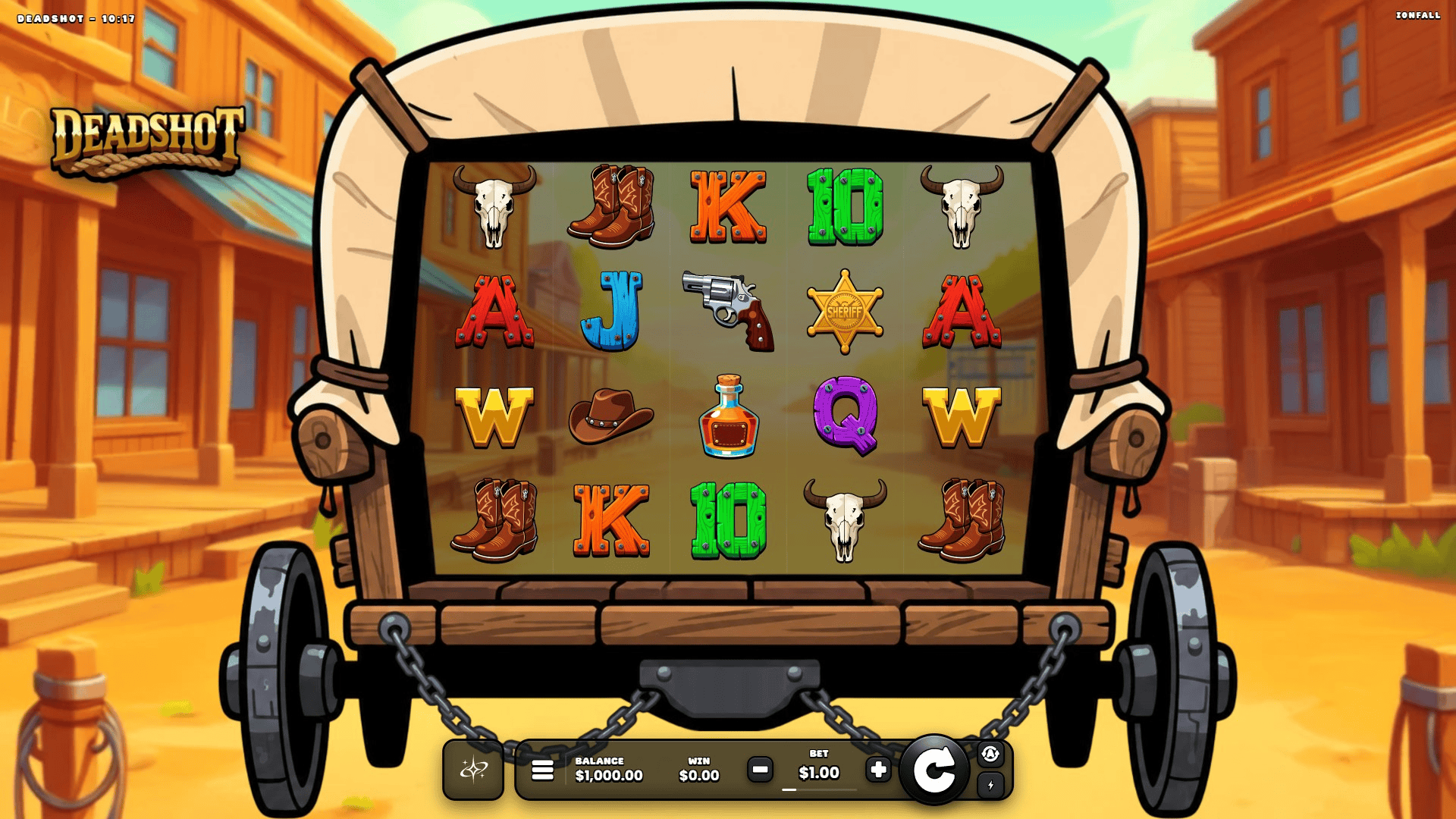 Deadshot slot gameplay reels