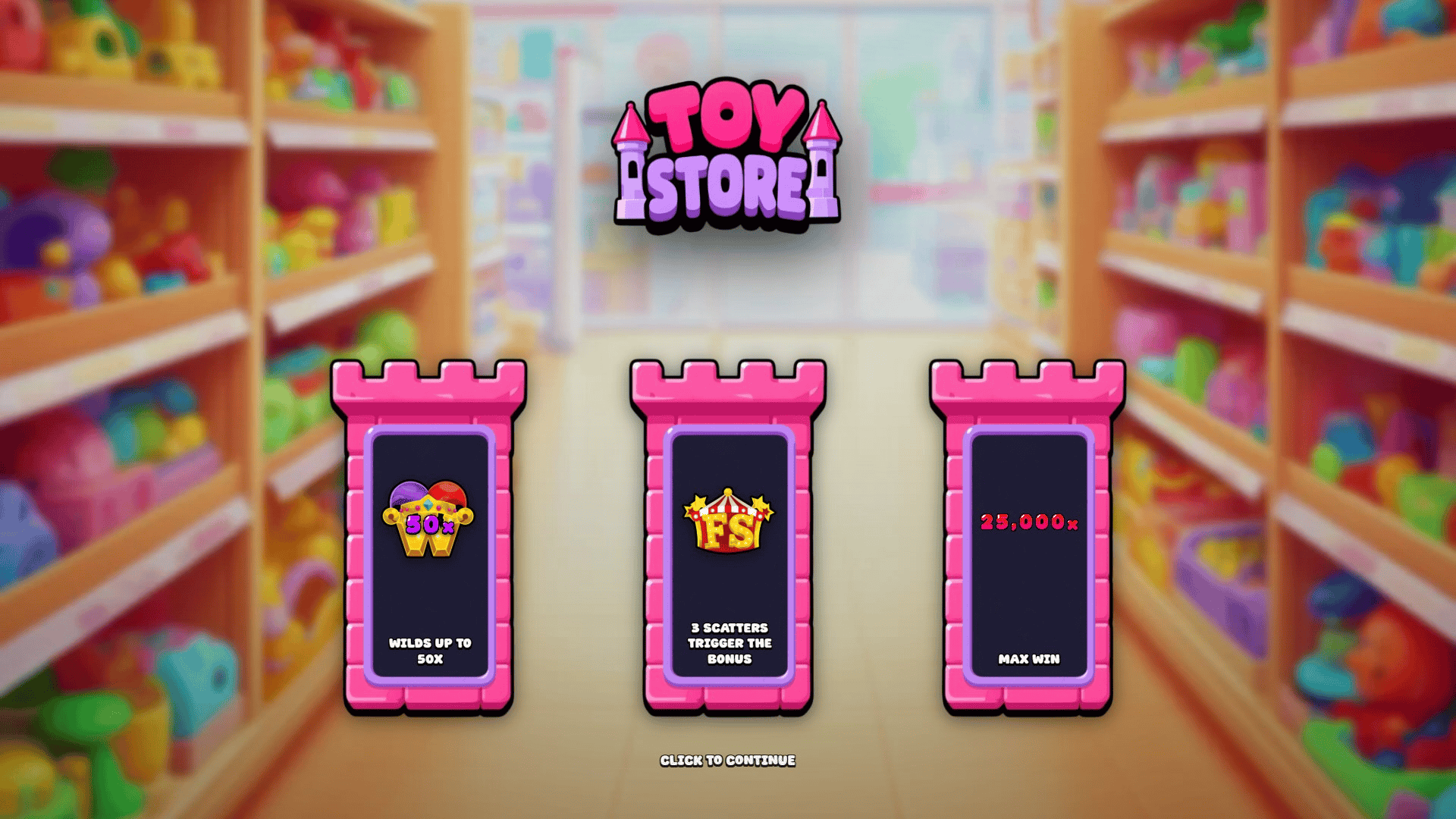 Toy Store slot intro screen