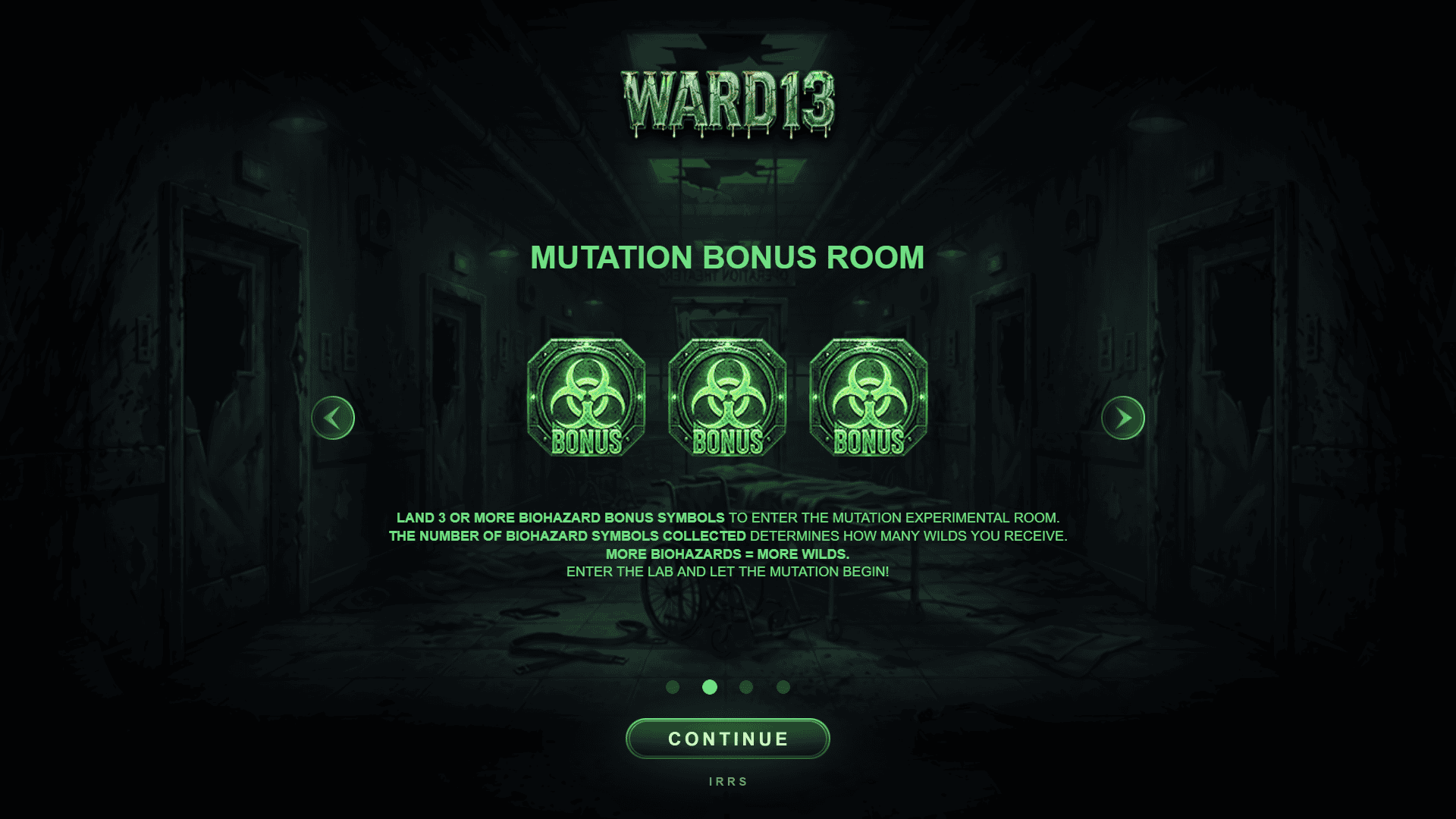 Ward 13 slot intro screen