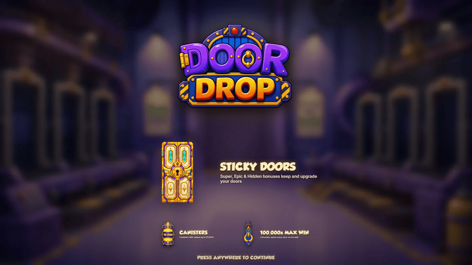 Door Drop slot intro screen