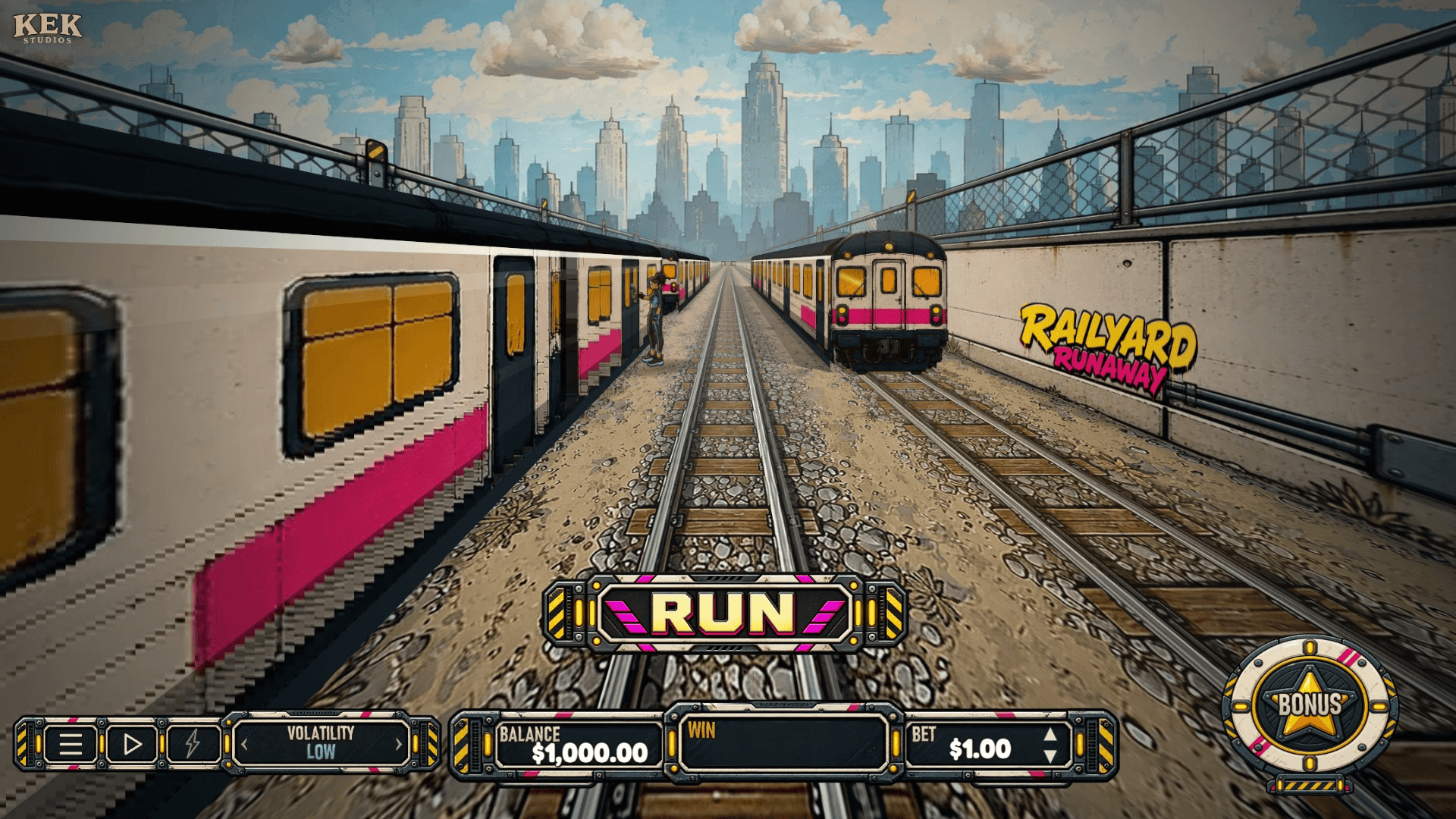 Railyard Runaway slot gameplay reels