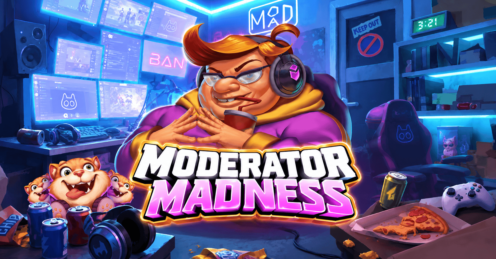 Moderator Madness Slot Demo by Krazy Nerdz slot cover image
