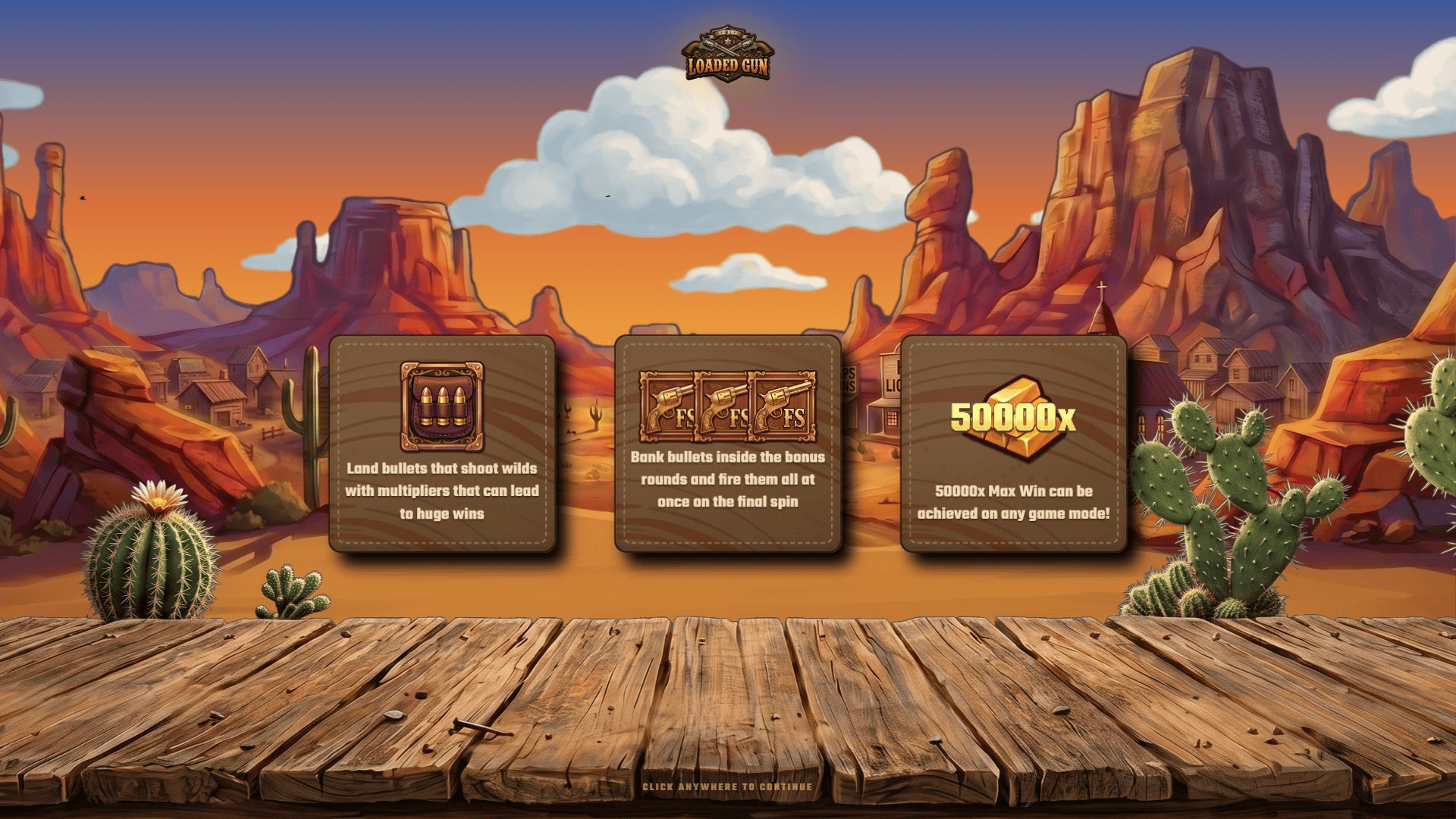 Loaded Gun slot intro screen