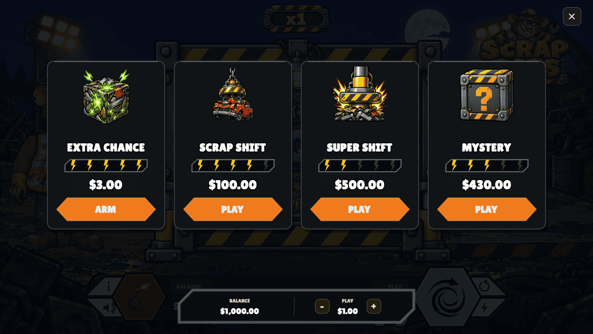 Scrap Rats bonus buy menu