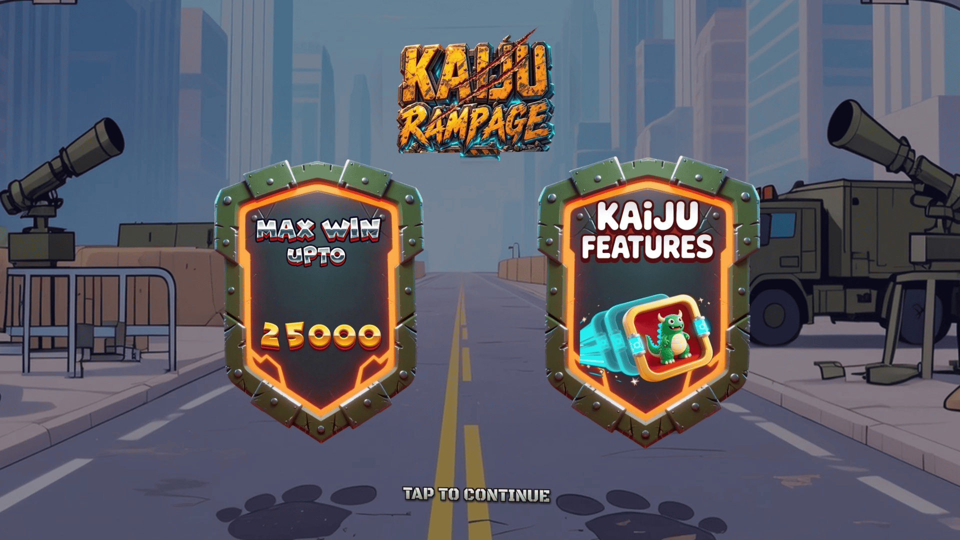 Kaiju Rampage slot intro screen