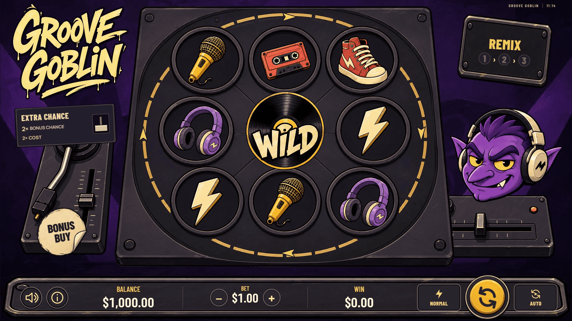 Groove Goblin slot gameplay reels