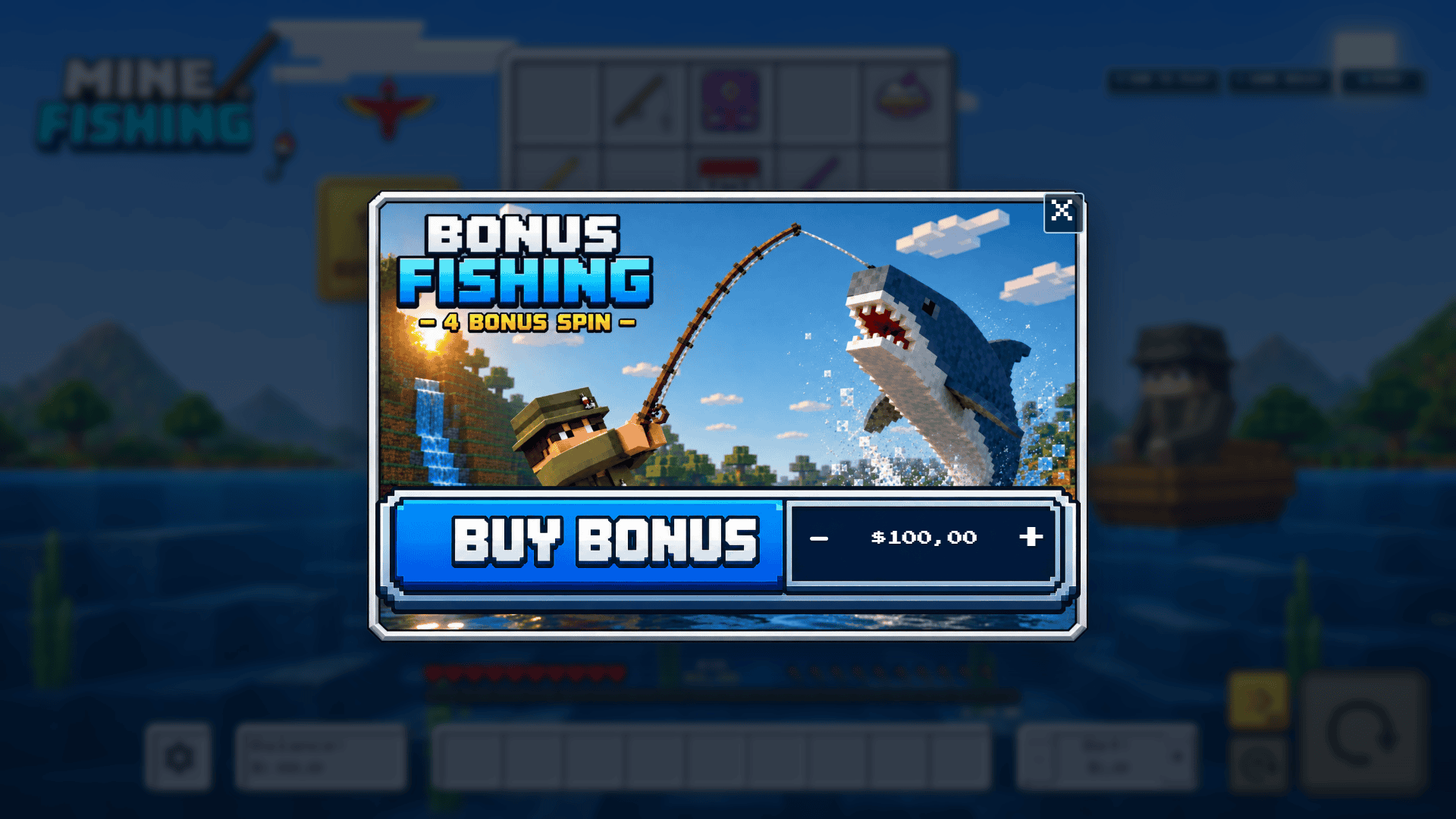 MineFishing bonus buy menu