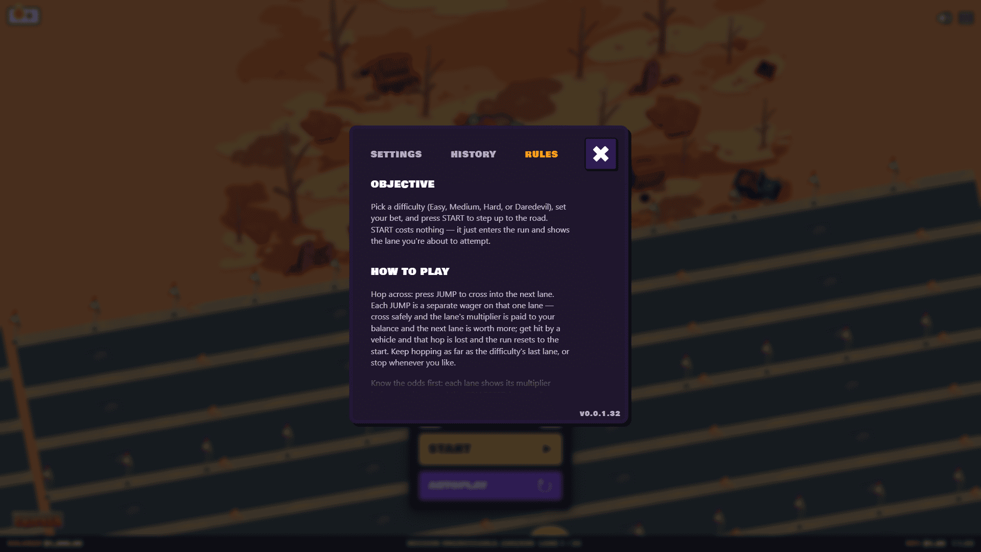 Mission Uncrossable Chicken bonus buy menu