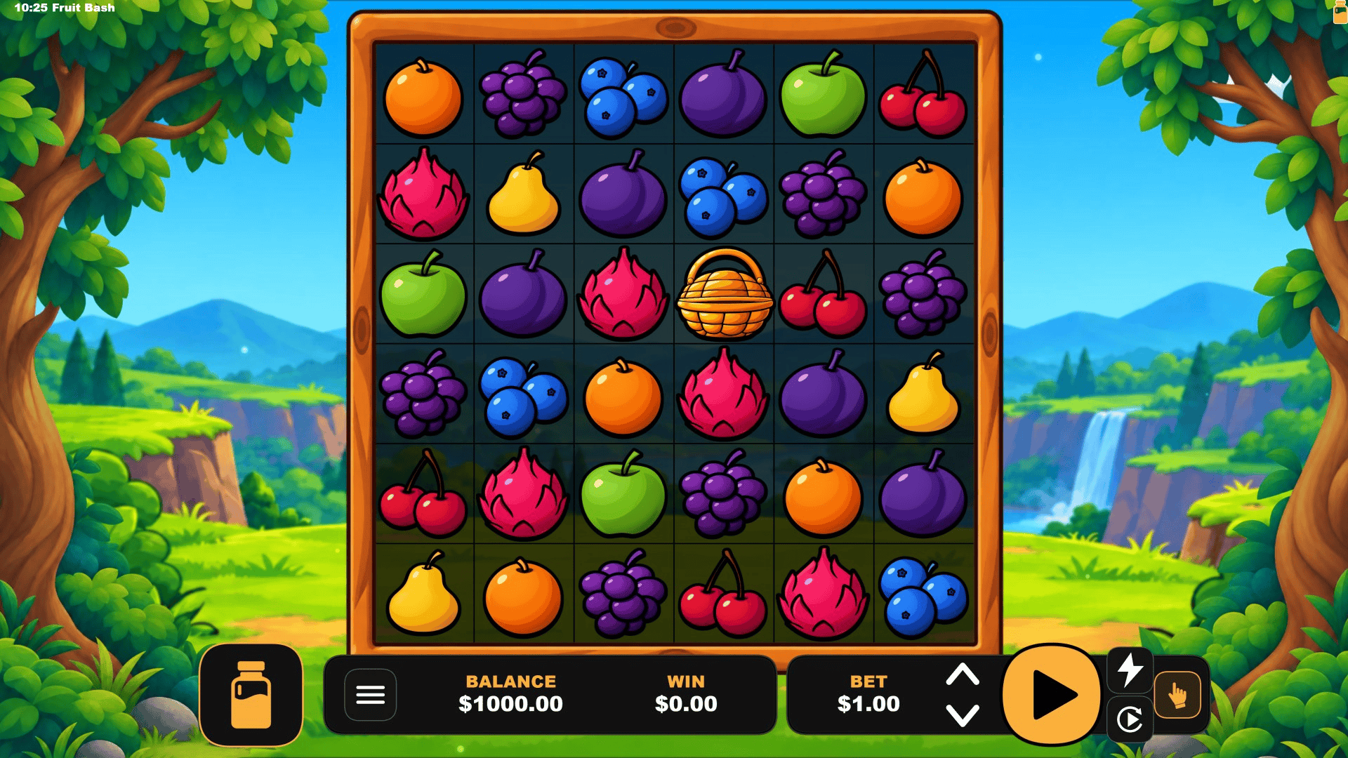 Fruit Bash slot gameplay reels