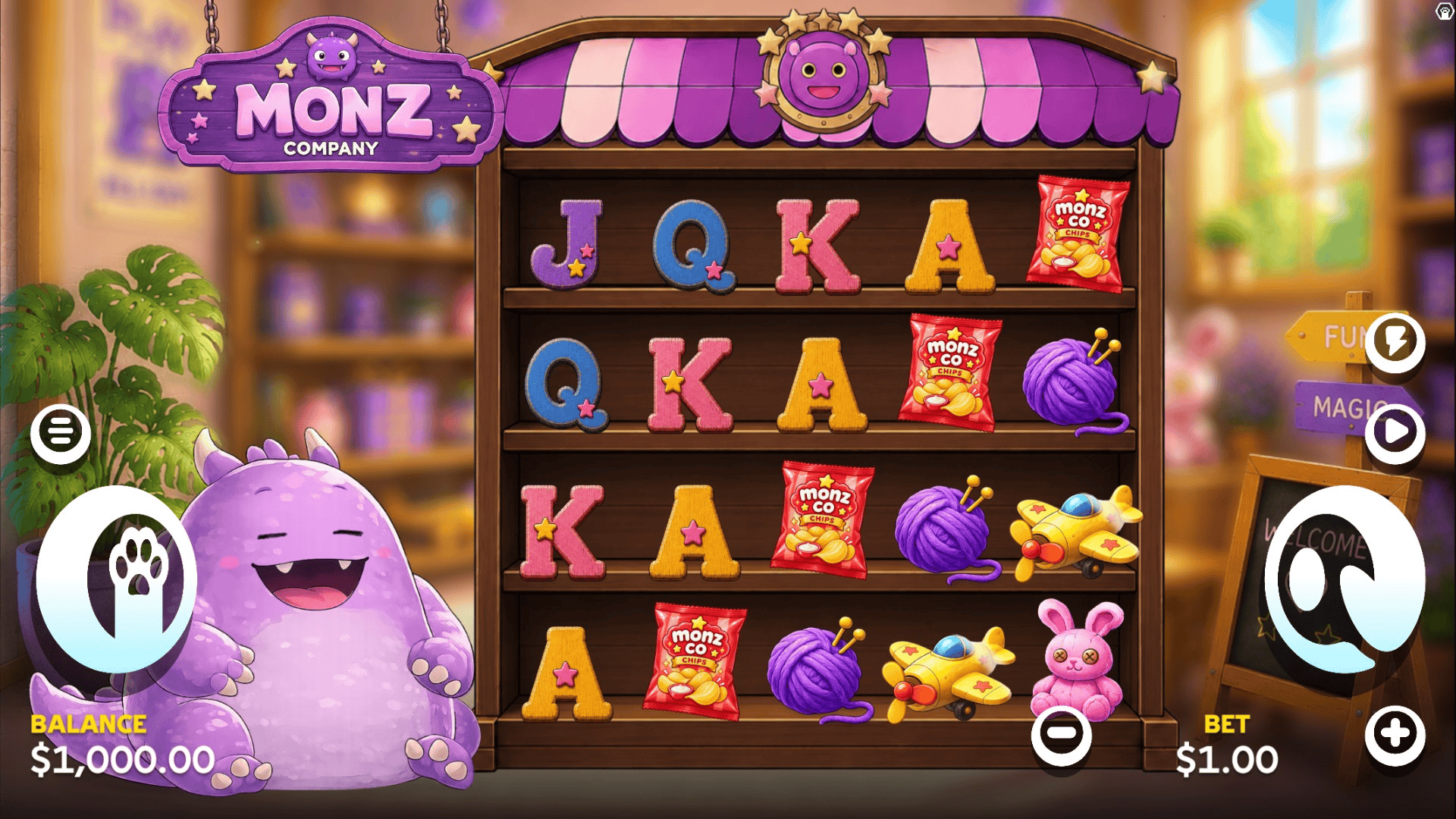 Monz Co slot gameplay reels