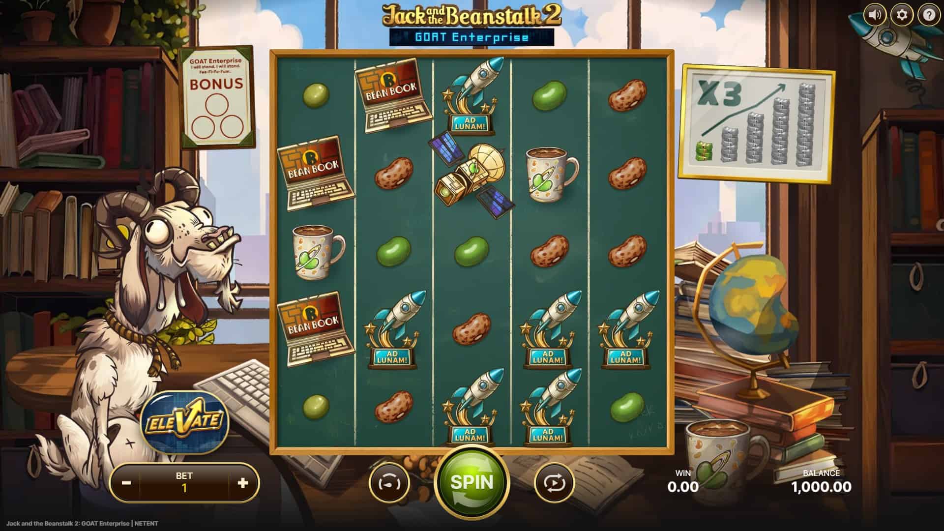 Jack and the Beanstalk 2 slot gameplay reels