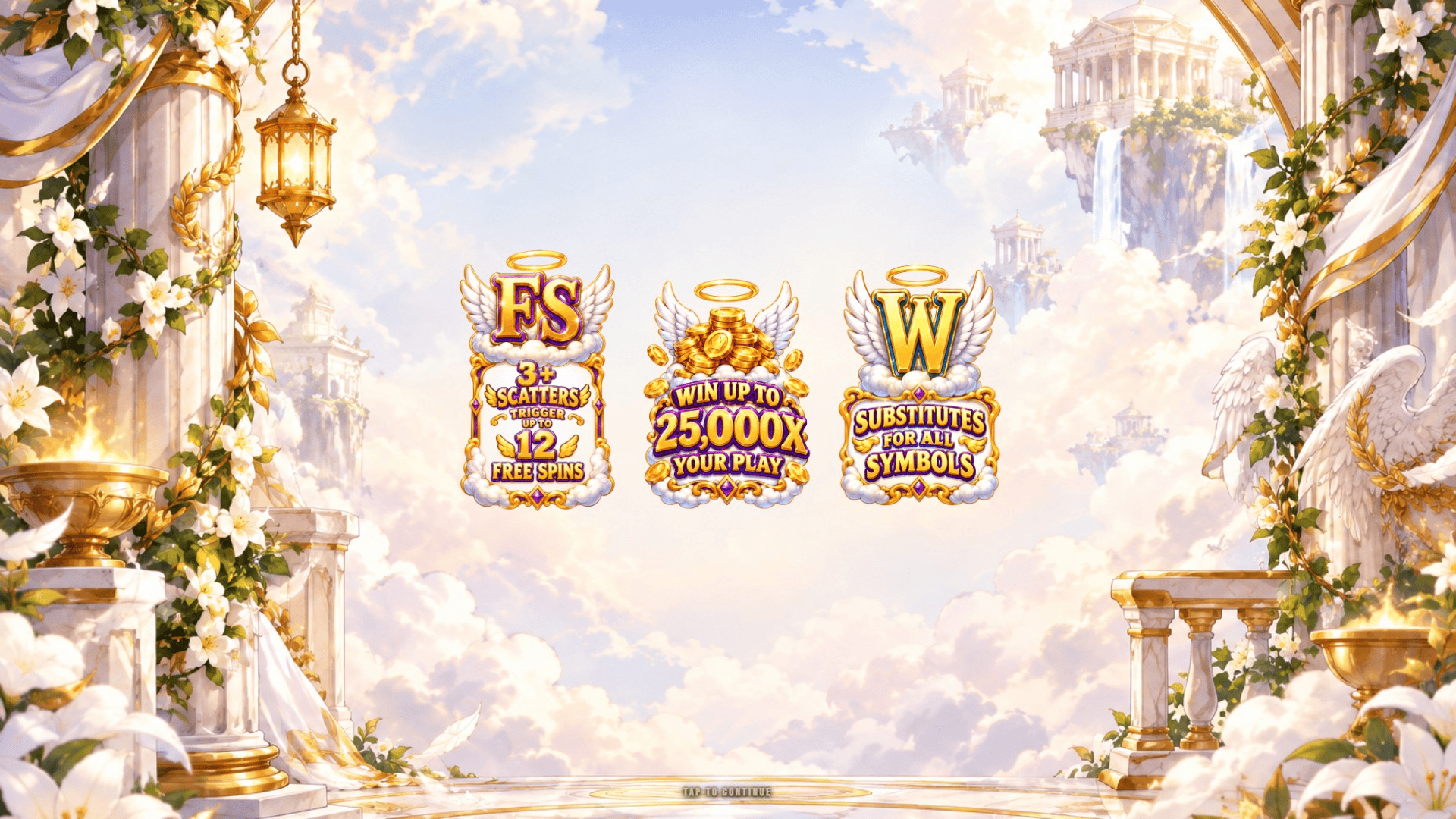 Crown of Paradise slot intro screen
