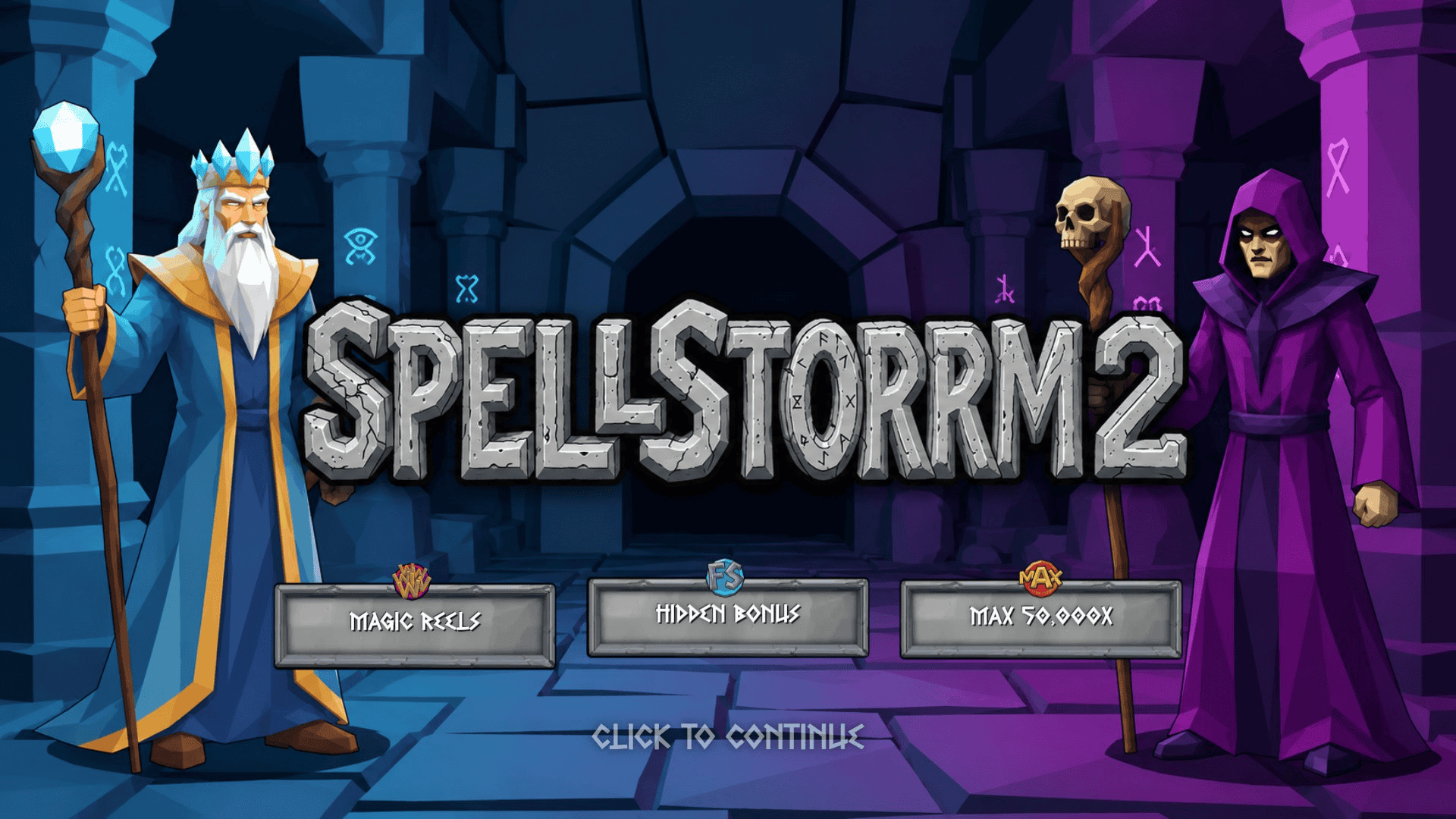 SpellStorm 2 slot intro screen