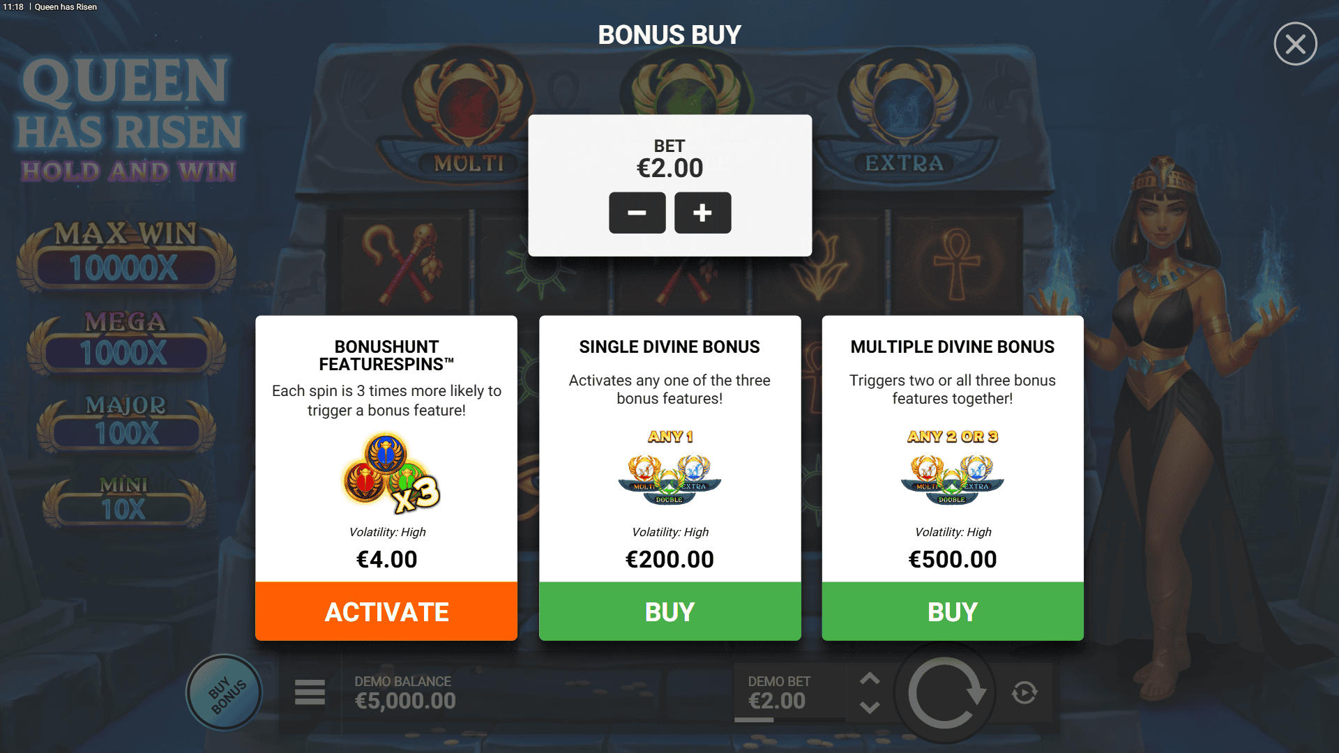 Queen has Risen bonus buy menu