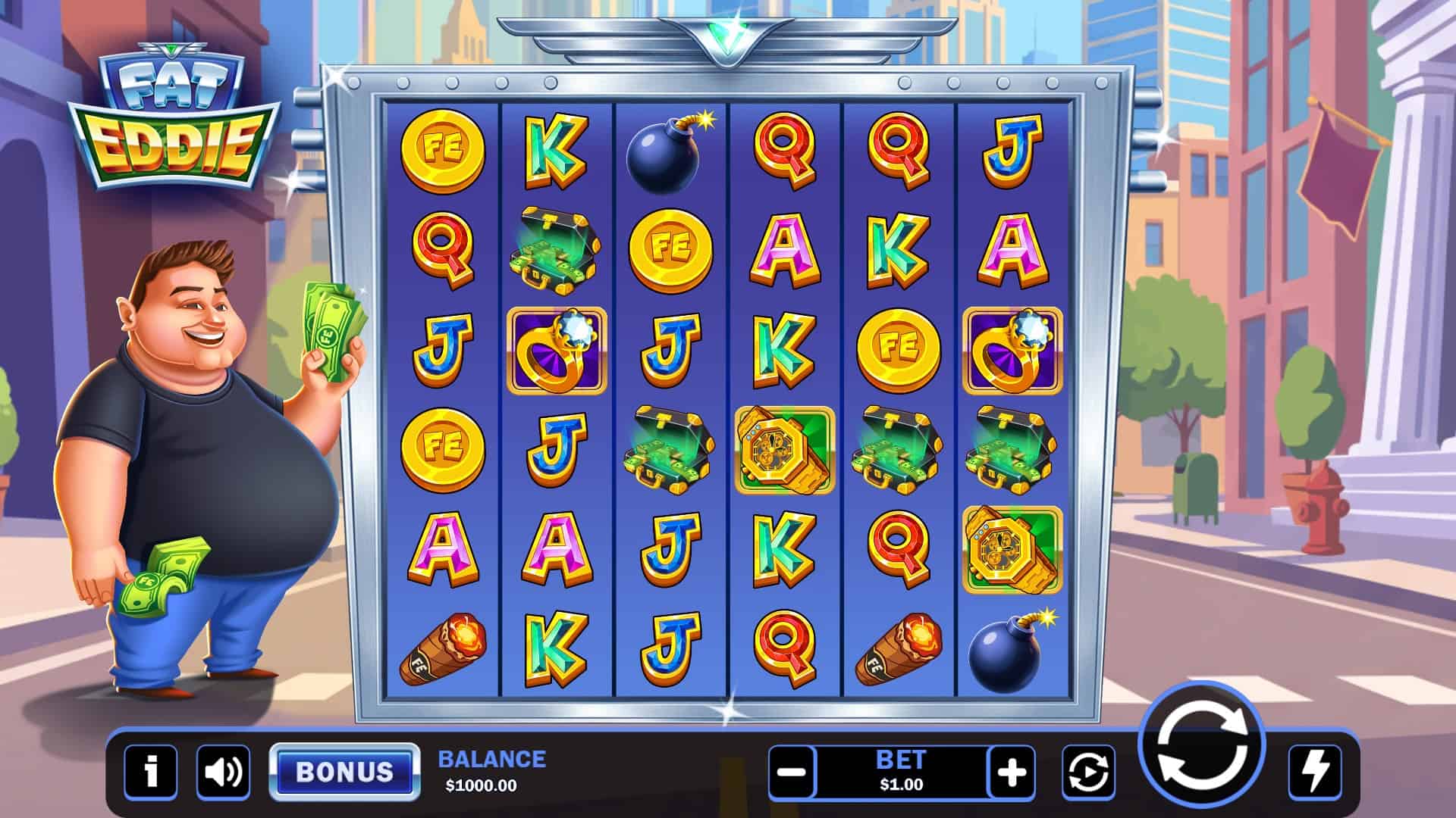 Fat Eddie slot gameplay reels