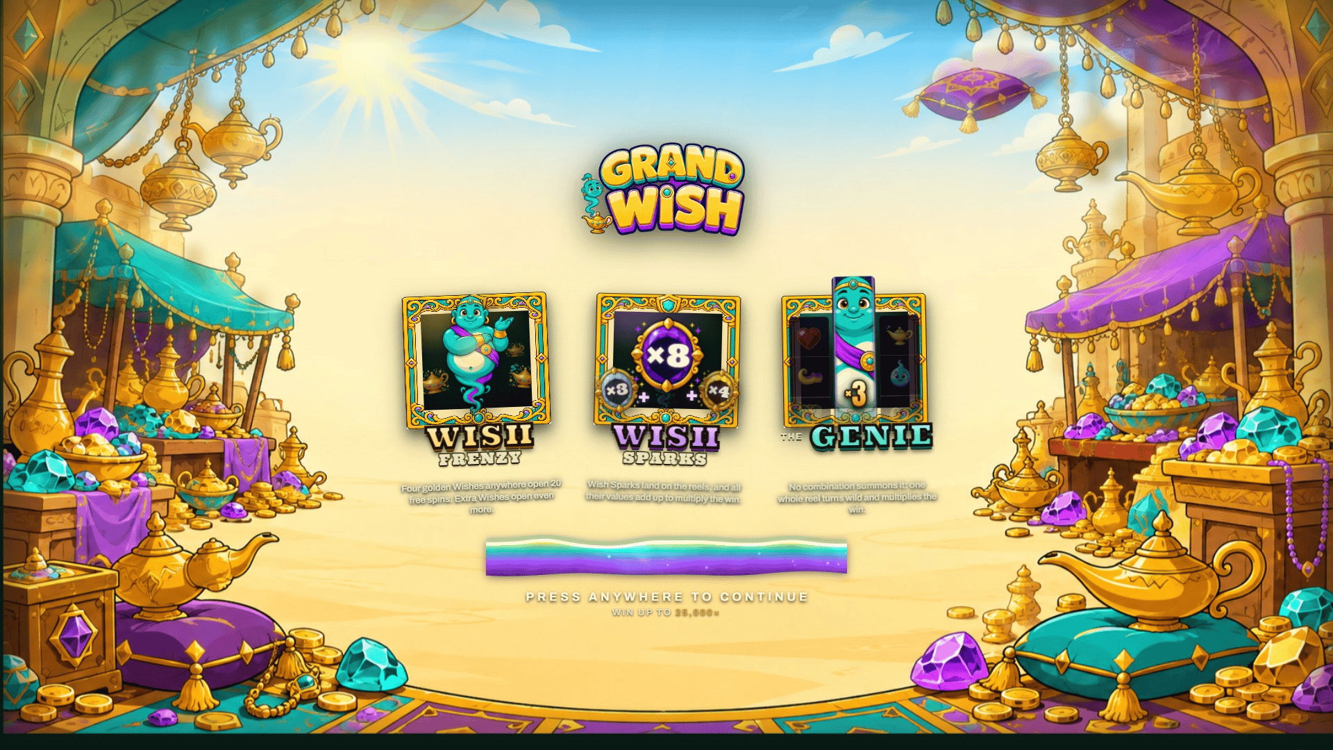 Grand Wish slot intro screen