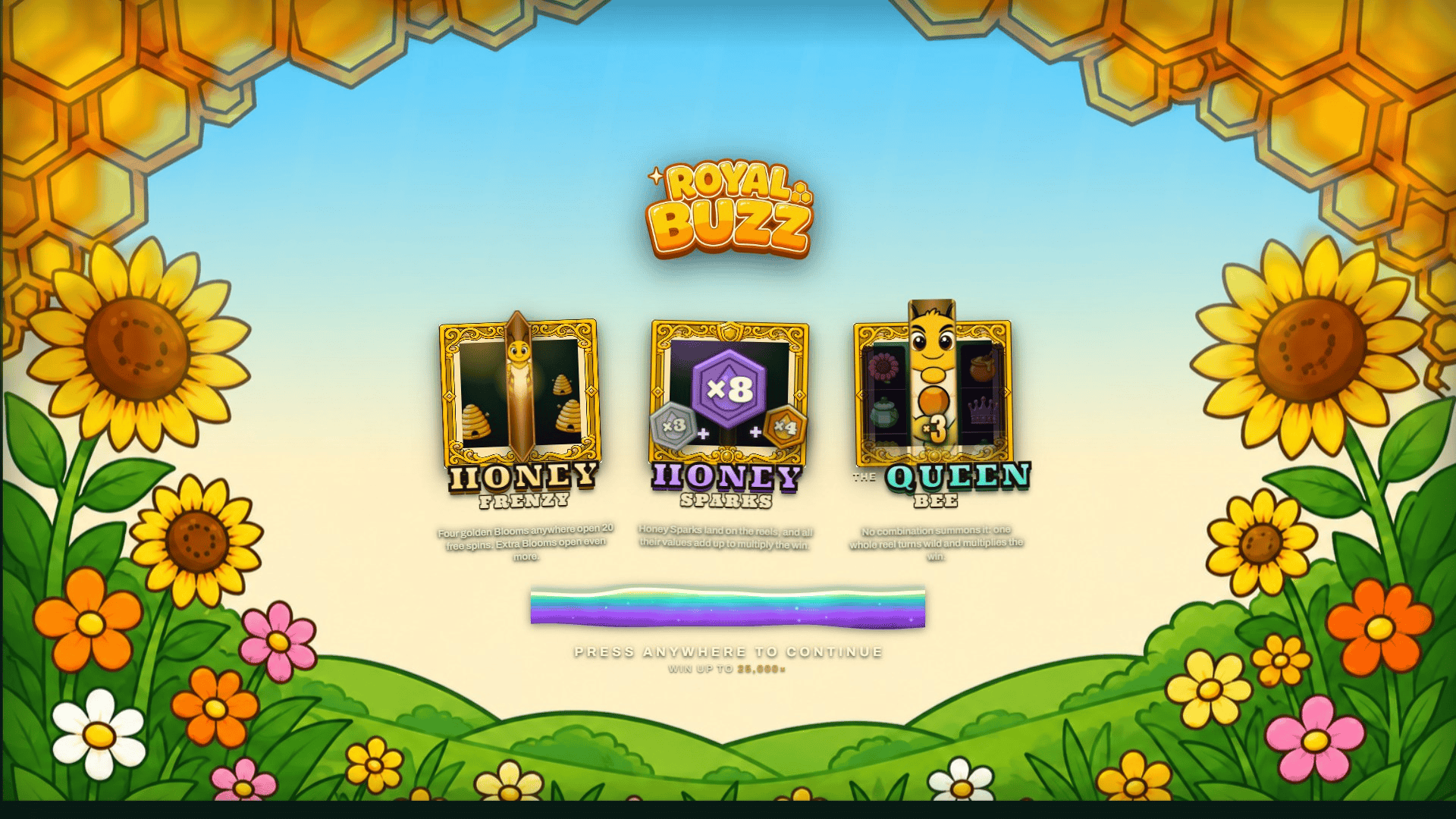 Royal Buzz slot intro screen
