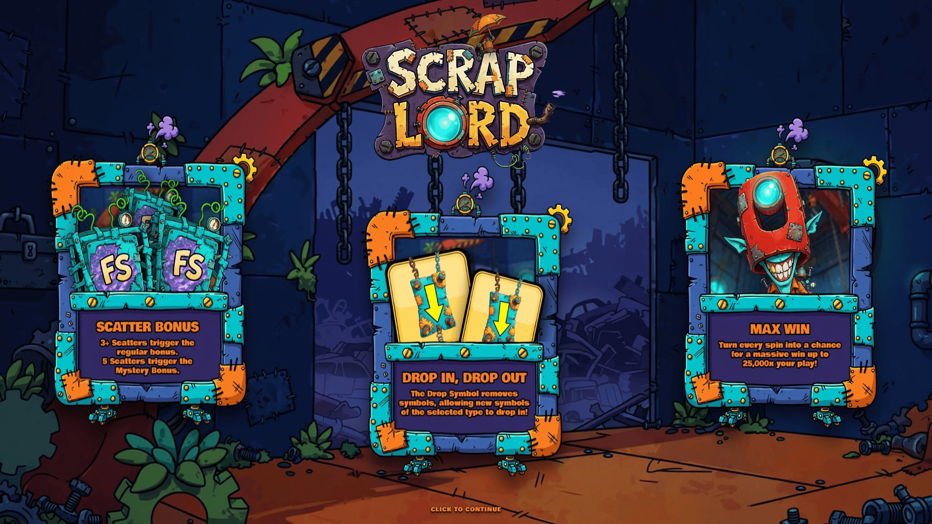 Scrap Lord slot intro screen
