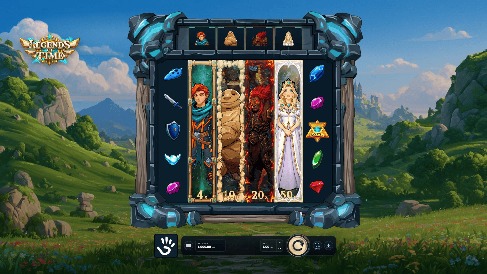 Legends Of Time slot gameplay reels