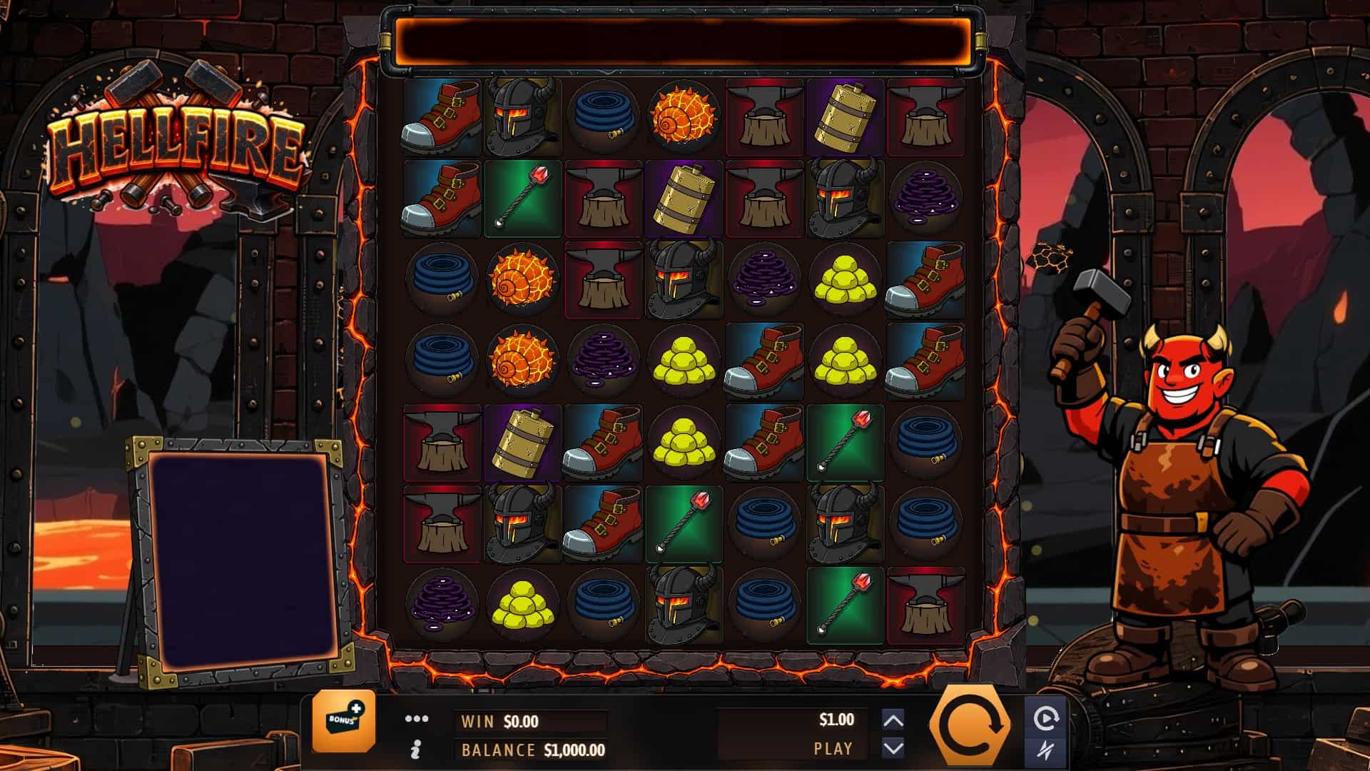 Ashbrand Forge slot gameplay reels