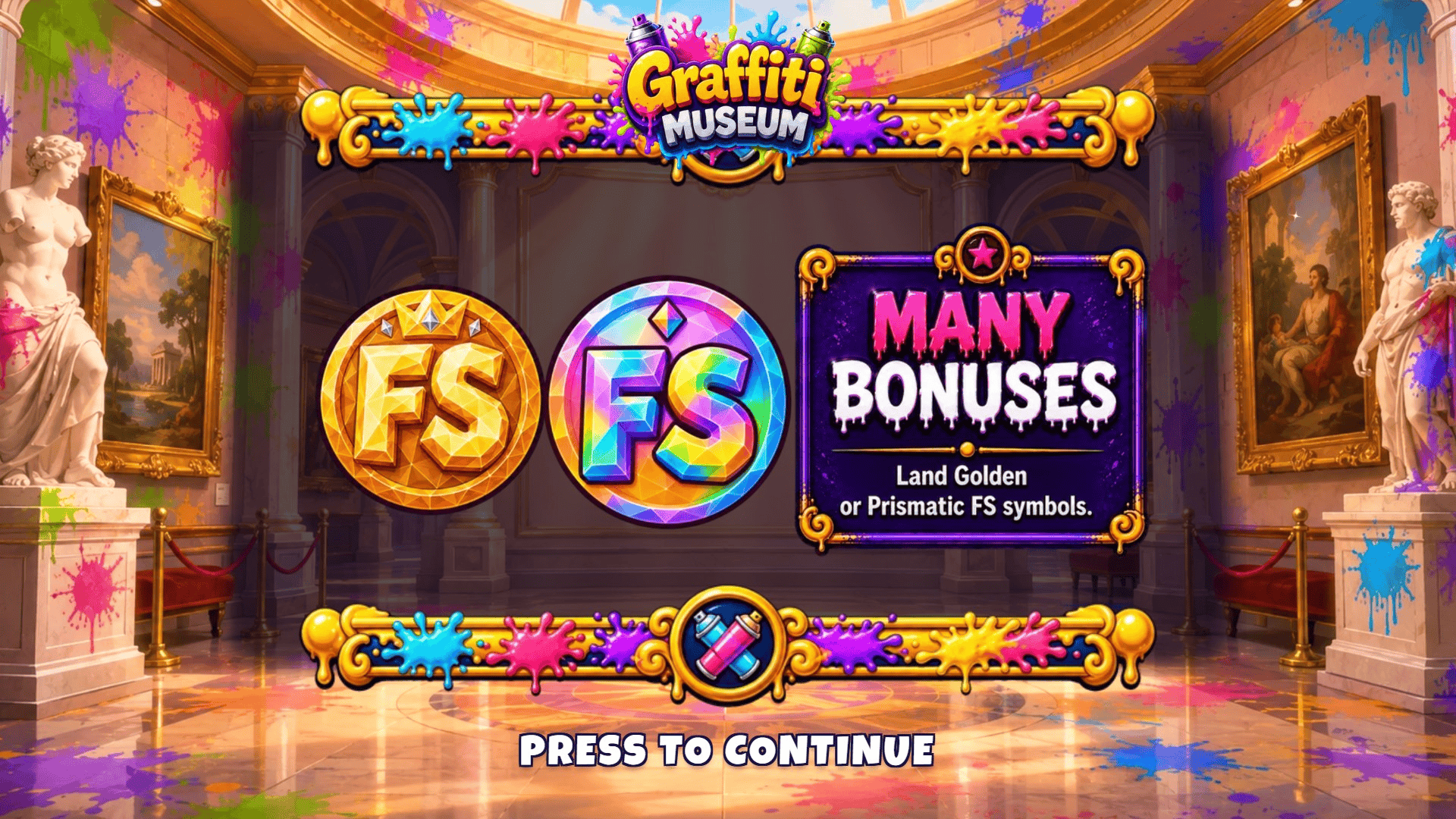 Graffiti Museum slot intro screen