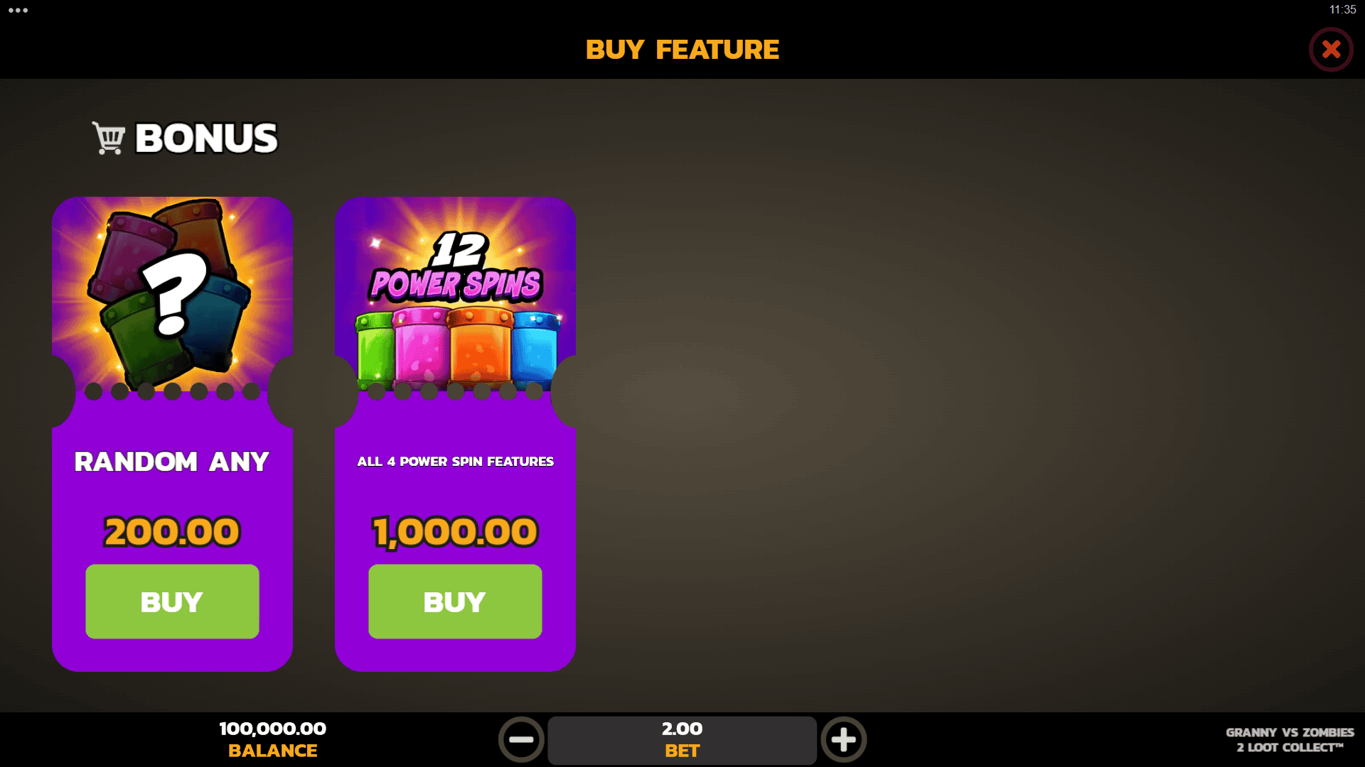 Granny vs Zombies 2 bonus buy menu