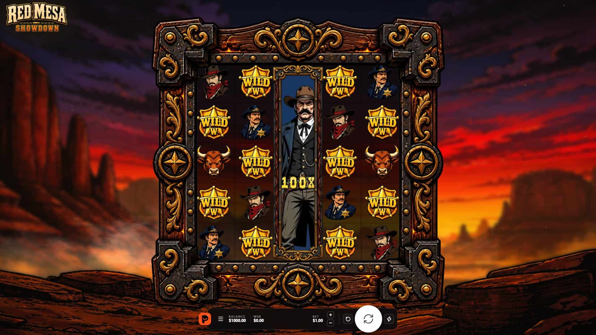 Red Mesa slot gameplay reels