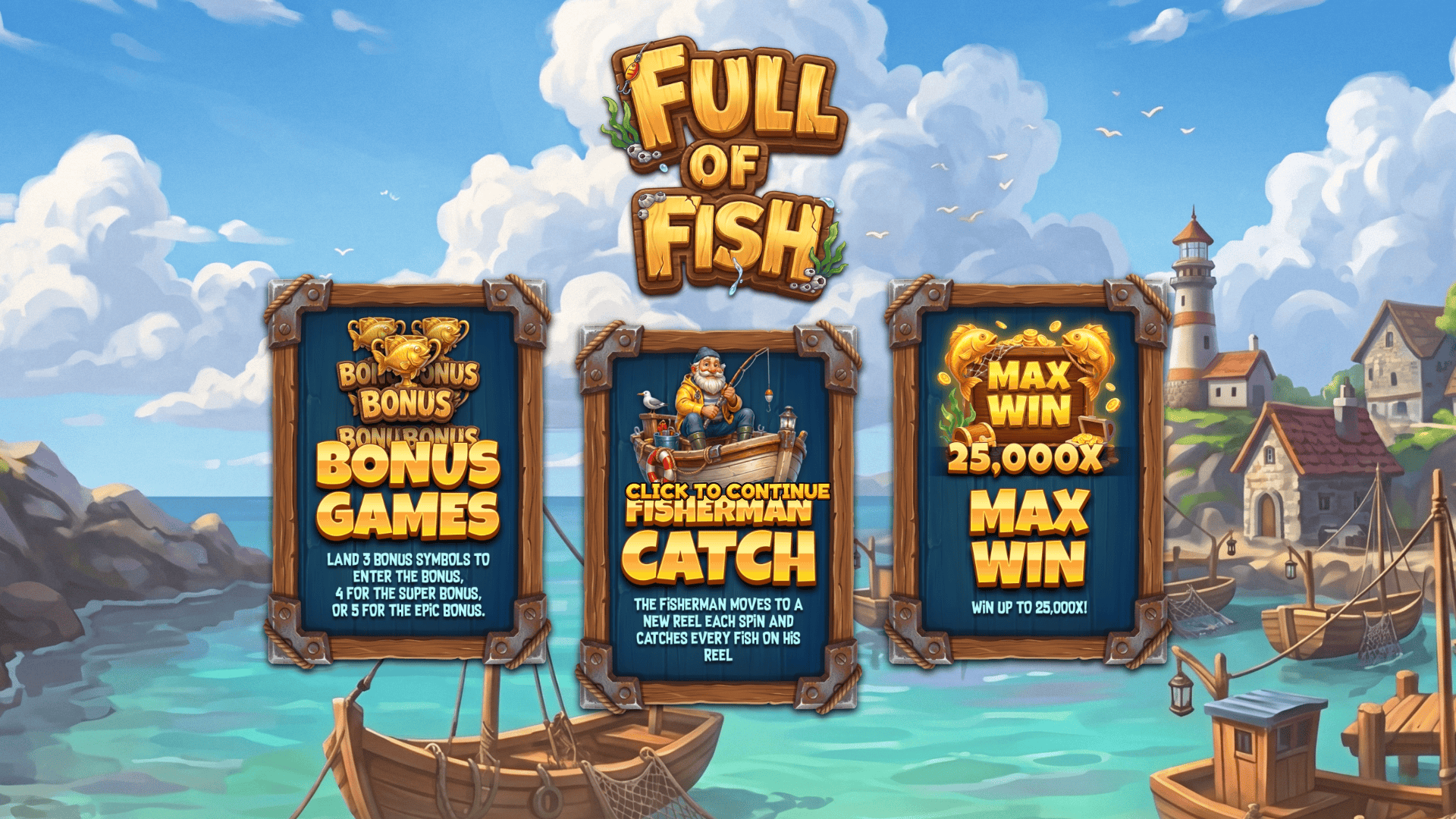 Full Of Fish slot intro screen