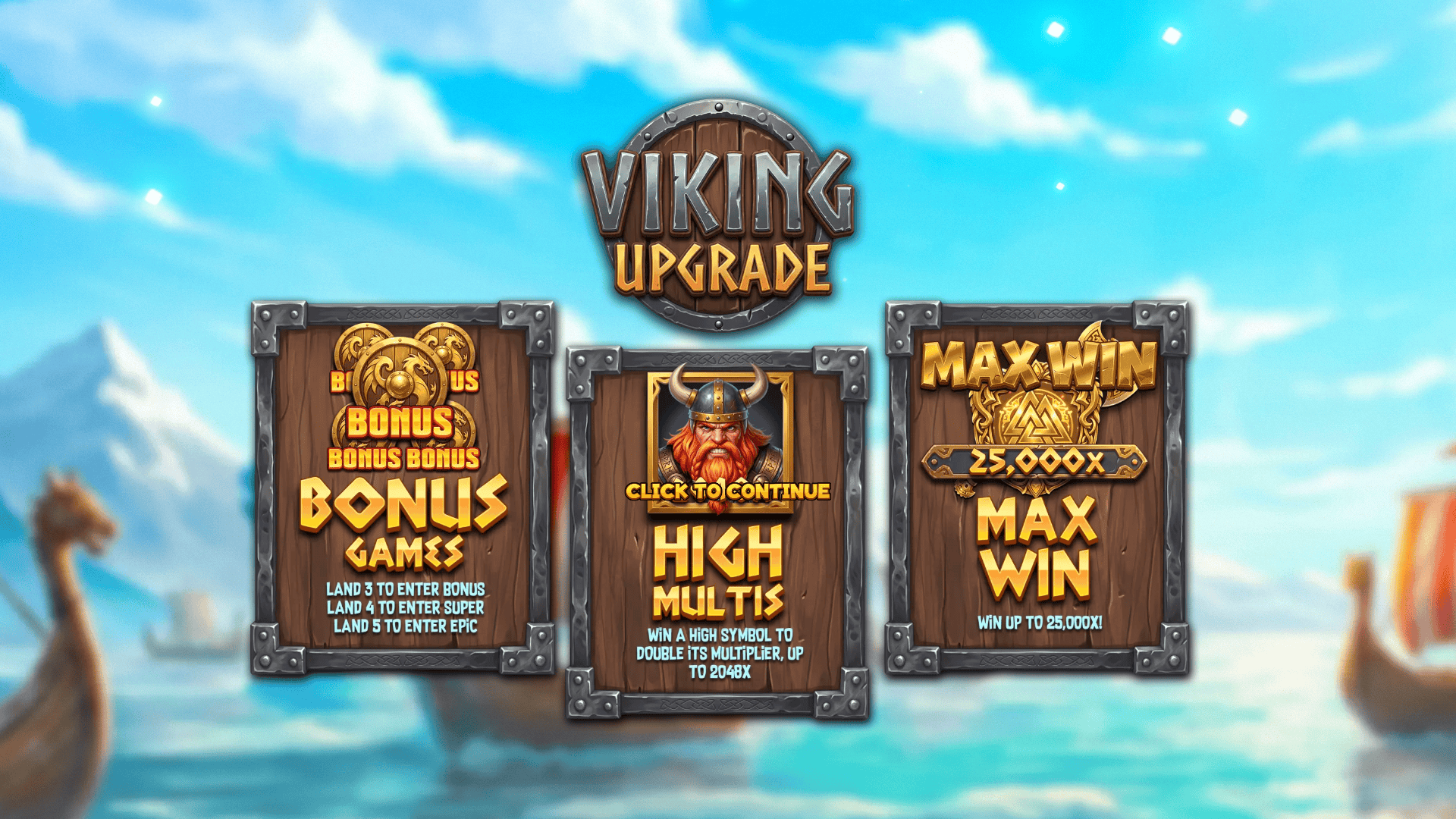 Viking Upgrade slot intro screen