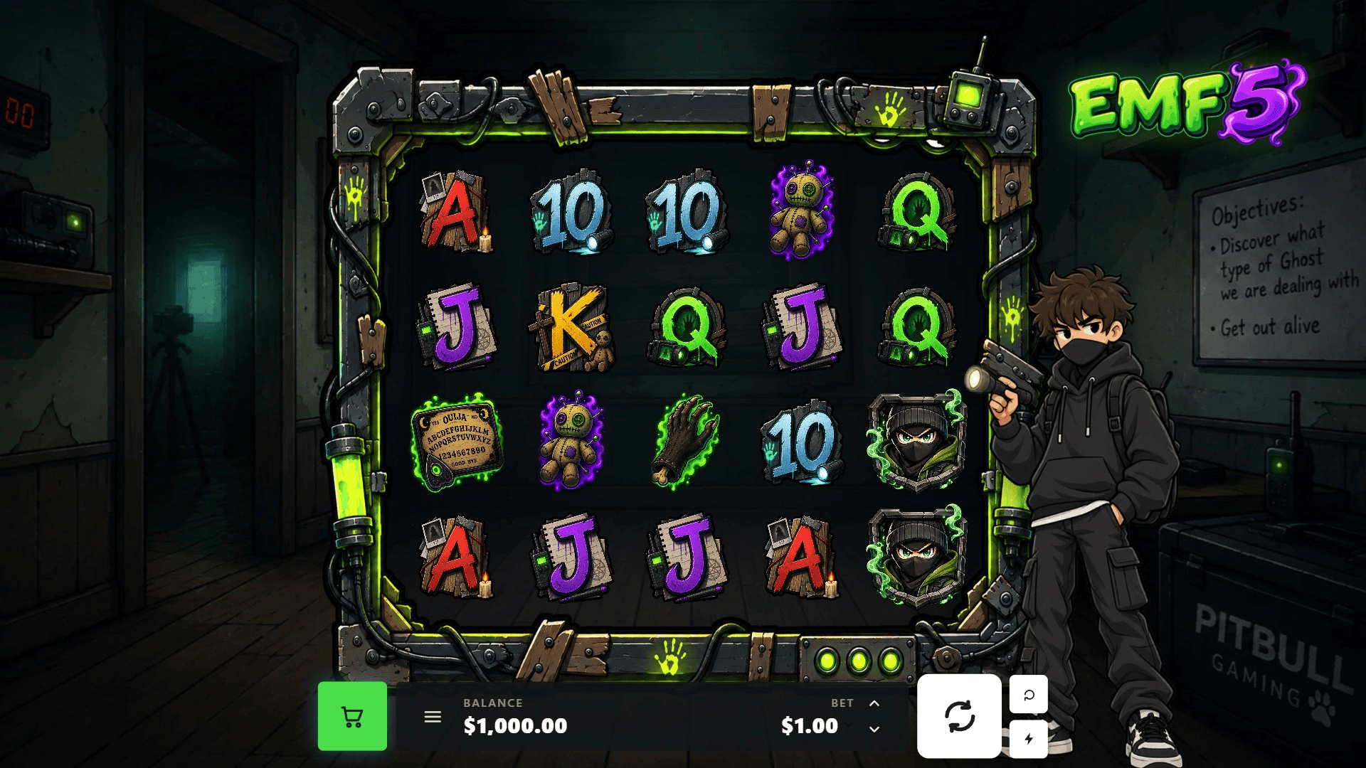 Emf 5 slot gameplay reels