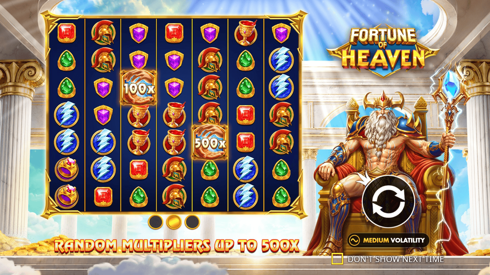 Fortune of Heaven slot intro screen