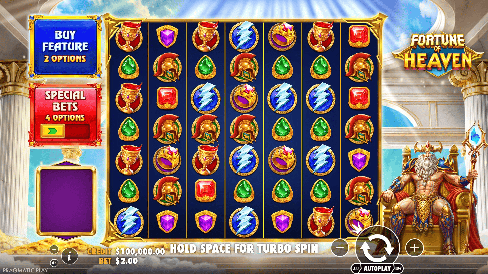 Fortune of Heaven slot gameplay reels