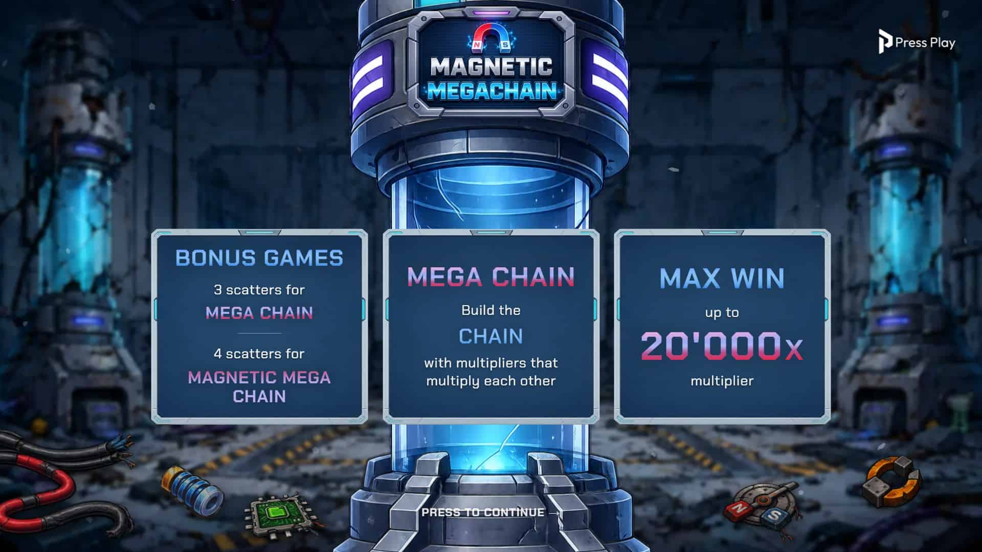Magnetic slot intro screen