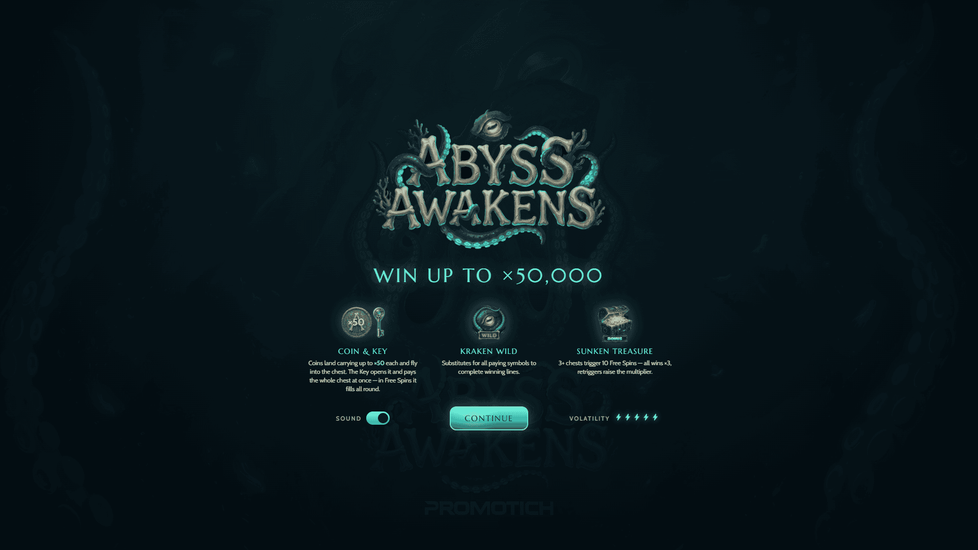 Abyss awakens slot intro screen