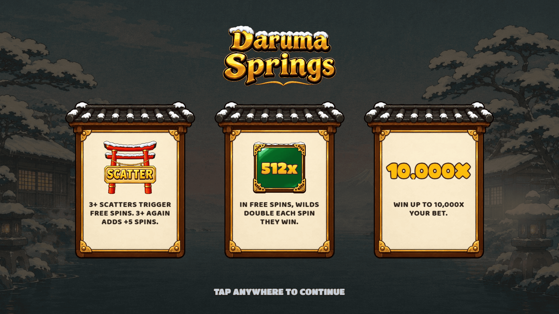 Daruma Springs slot intro screen