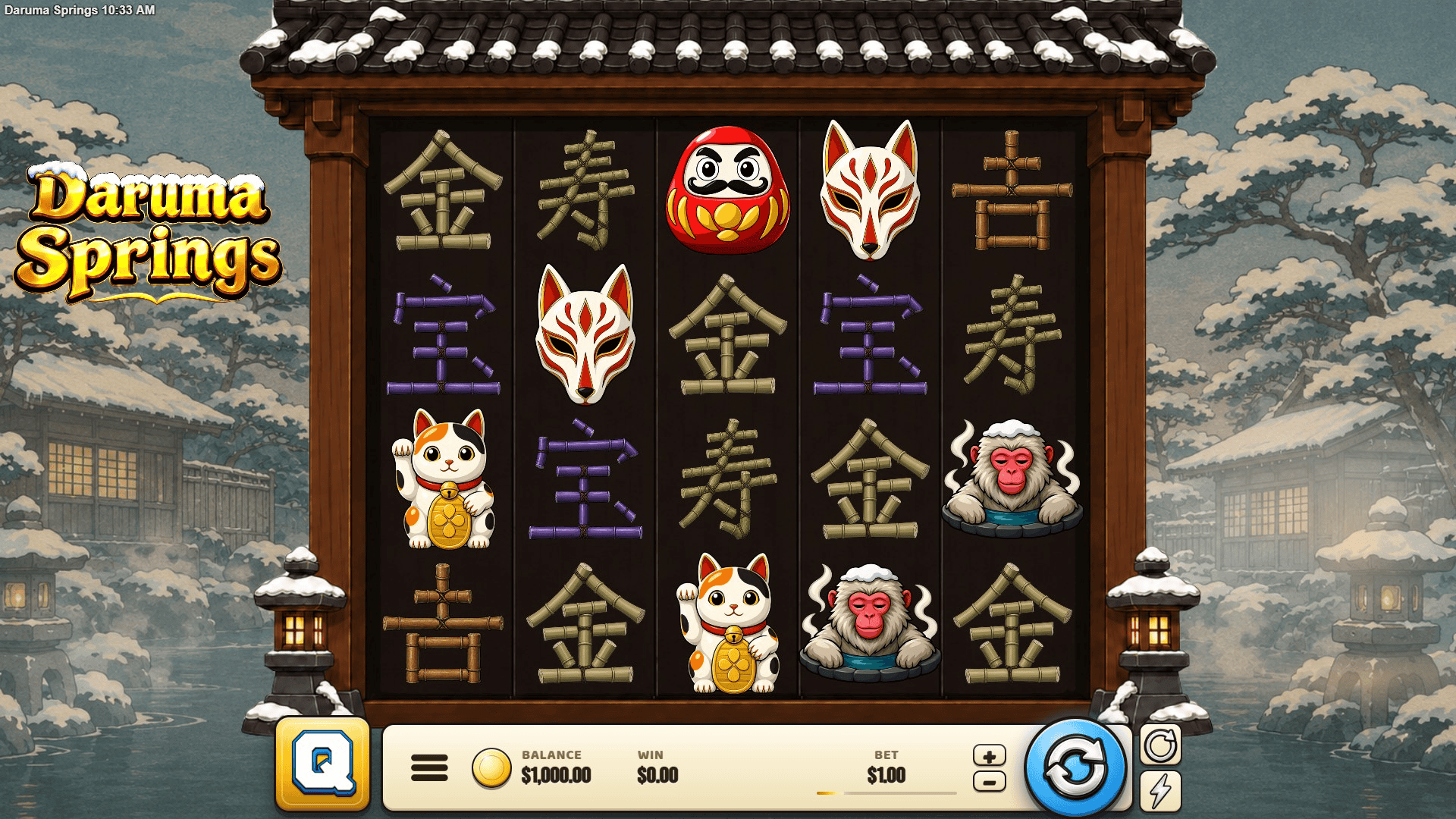 Daruma Springs slot gameplay reels