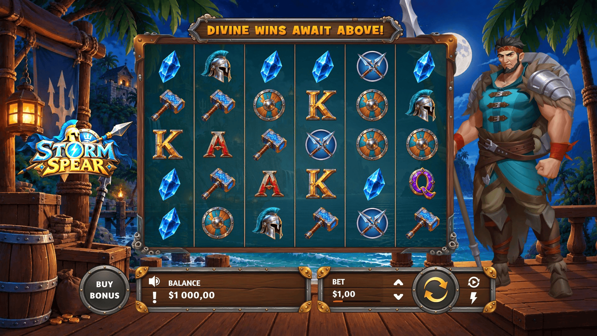 Storm Spear slot gameplay reels