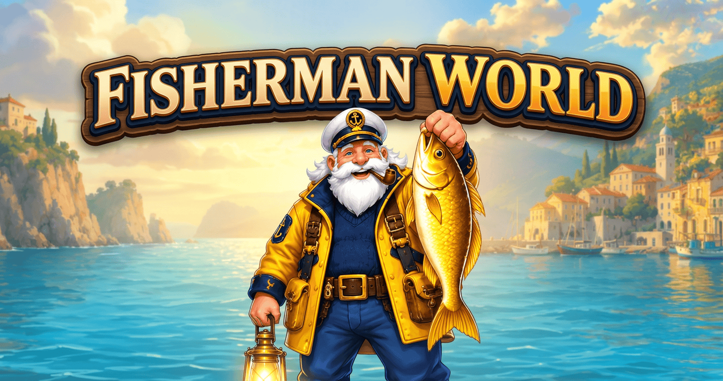 Fisherman World Free Play Slot by Rektnation slot cover image