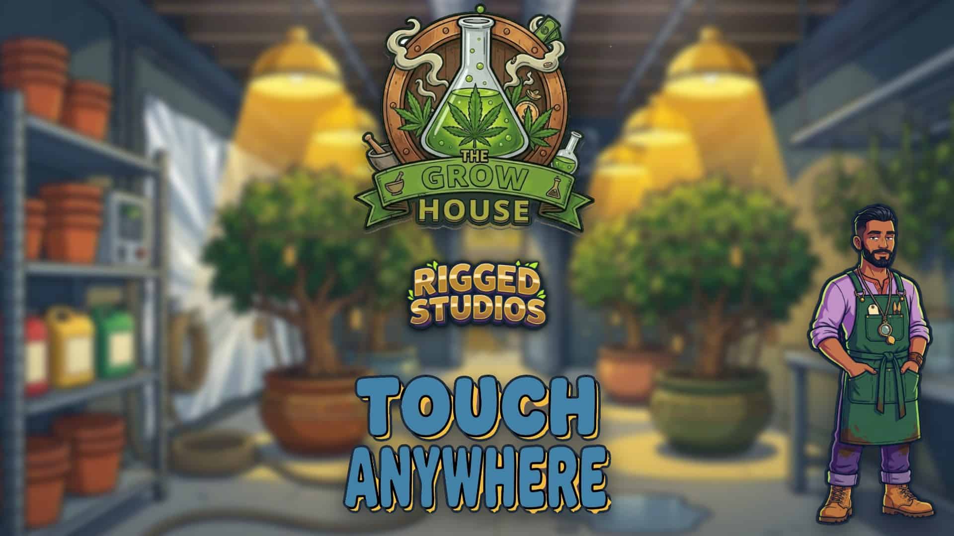 The Grow House slot intro screen