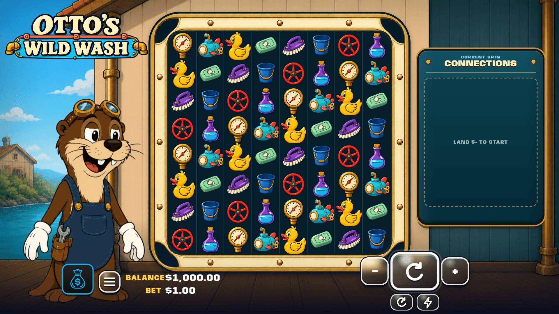 Otto's Wild Wash slot gameplay reels
