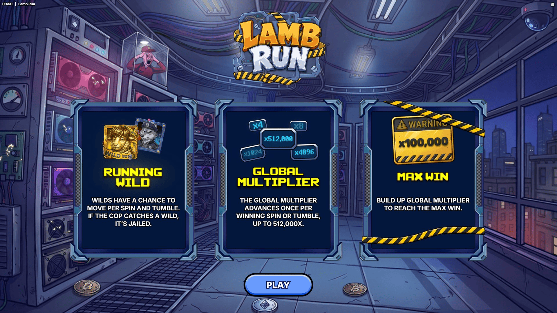 Lamb Run slot intro screen