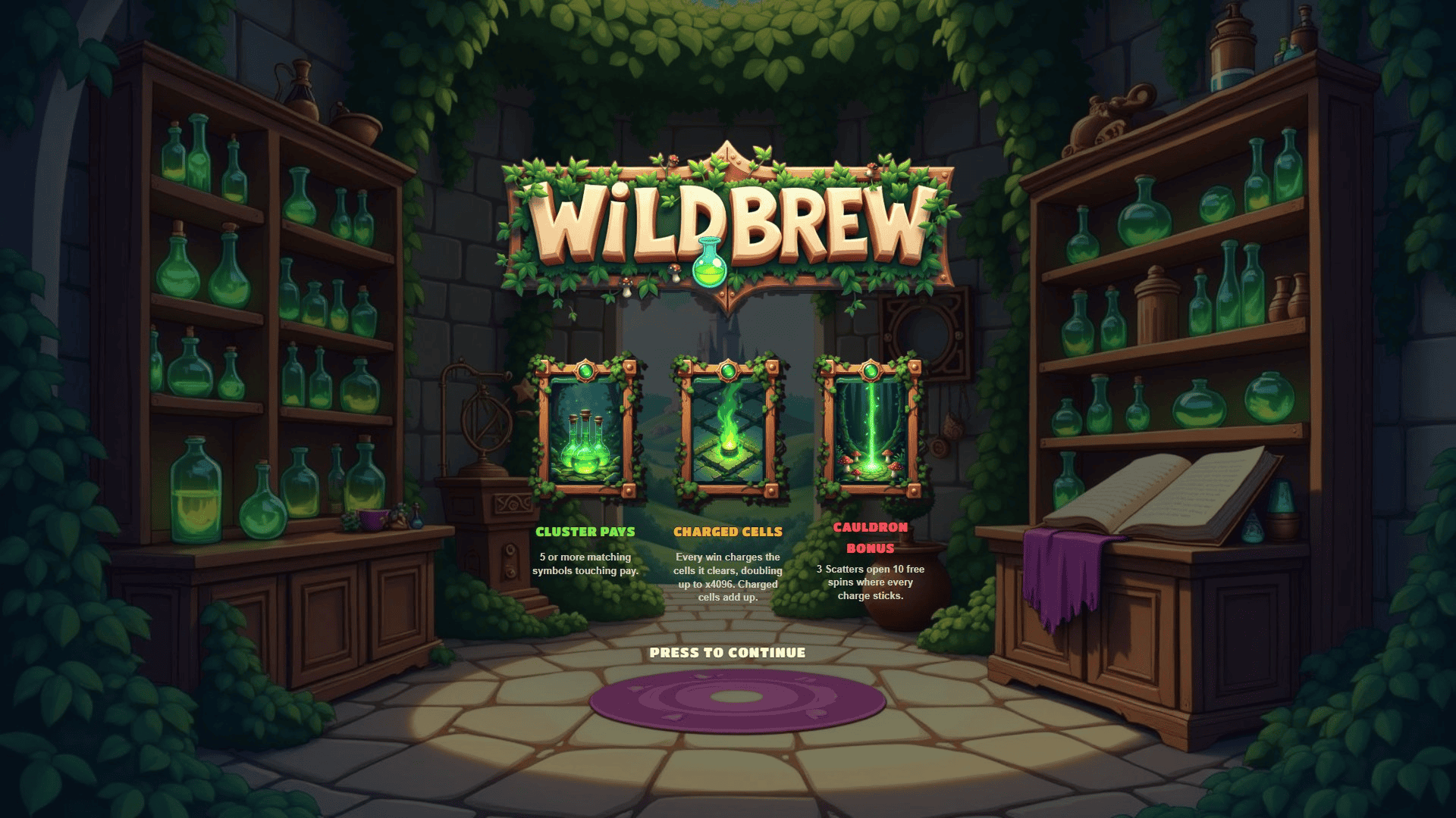 Wildbrew slot intro screen