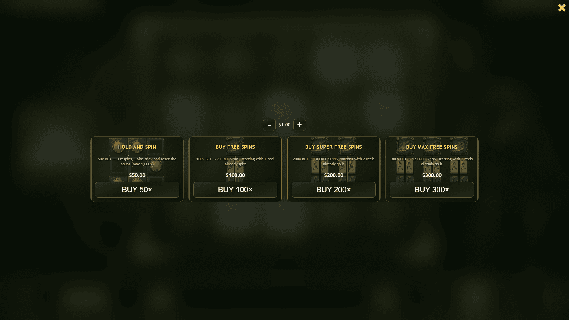 GoBananasDelta bonus buy menu