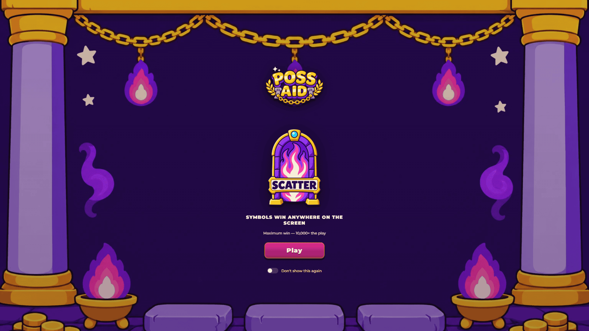Poss Aid slot intro screen