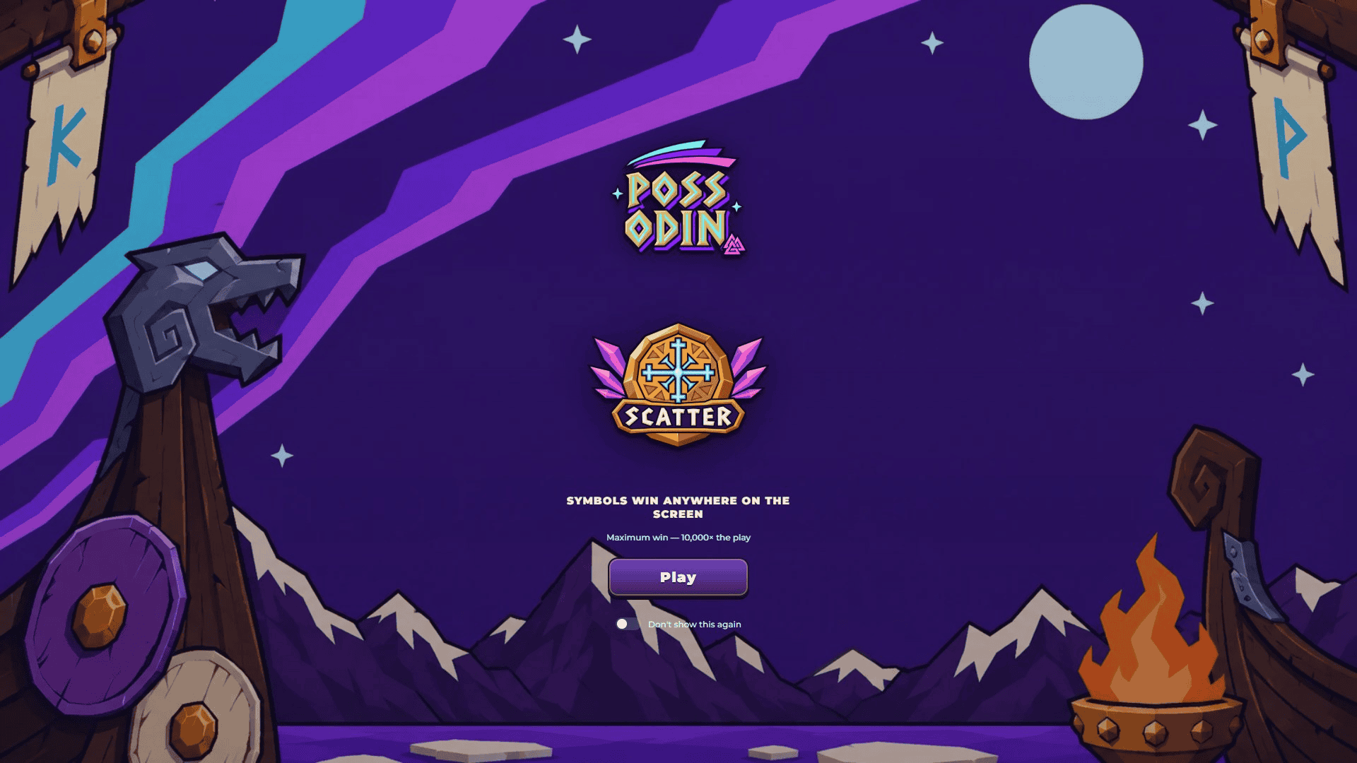 Poss Odin slot intro screen