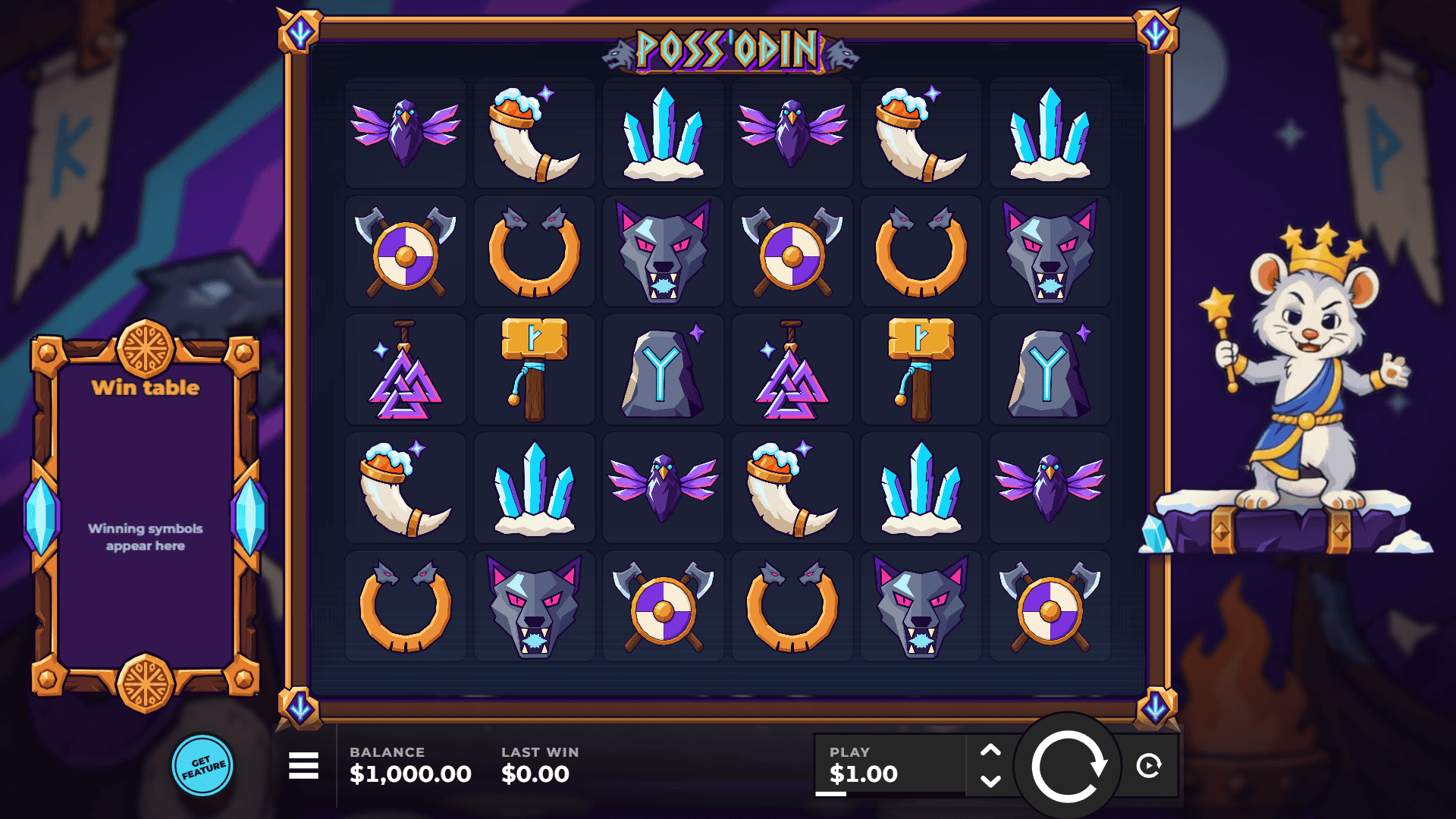 Poss Odin slot gameplay reels